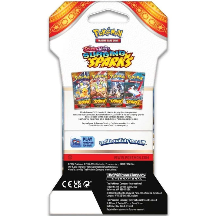 Pokemon TCG: Scarlet & Violet Surging Sparks Booster Pack - Collectible Trading Cards for Battles & Trading | Perfect for Game Nights, Tournaments & Gifts