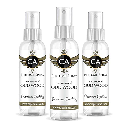 Premium Oud Wood Perfume for Men - Travel Size Refillable Atomizer (2 Fl Oz/60ml) X3 Pack - Eau de Parfum Cologne Spray - Perfect for Daily Wear, Office & Special Occasions