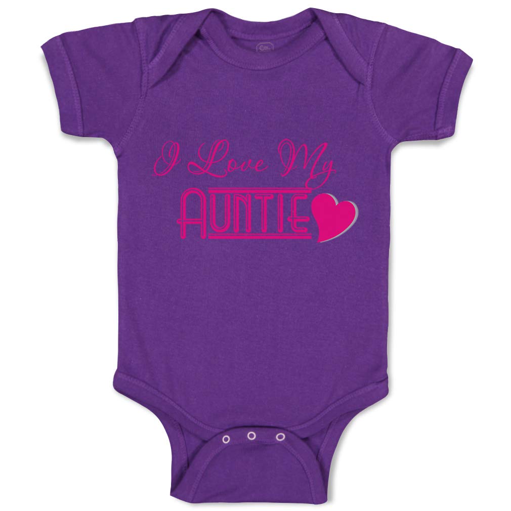 Custom Baby Bodysuit - 'I Love My Auntie' Cute Cotton Onesie for Boys & Girls | Perfect Gift for Newborns & Baby Showers