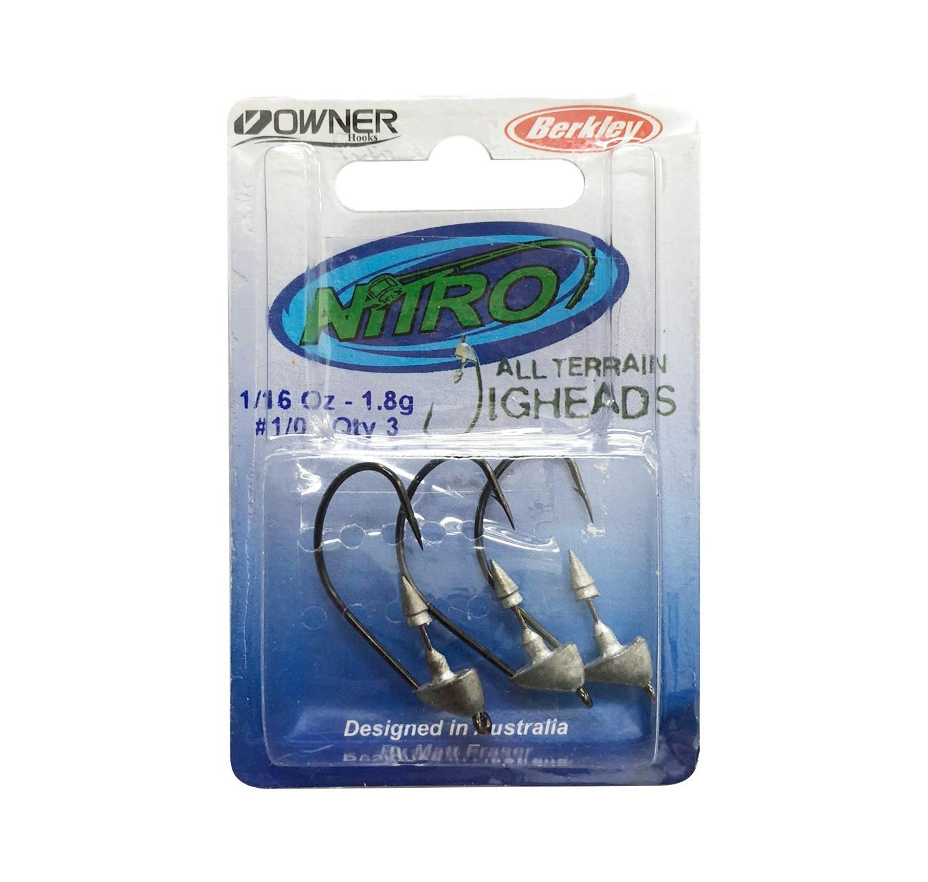 Berkley Nitro All Terrain Jig Heads - Premium Fishing Lures for Bass, Walleye & Freshwater Fish - Perfect for Shore Fishing & Boat Angling