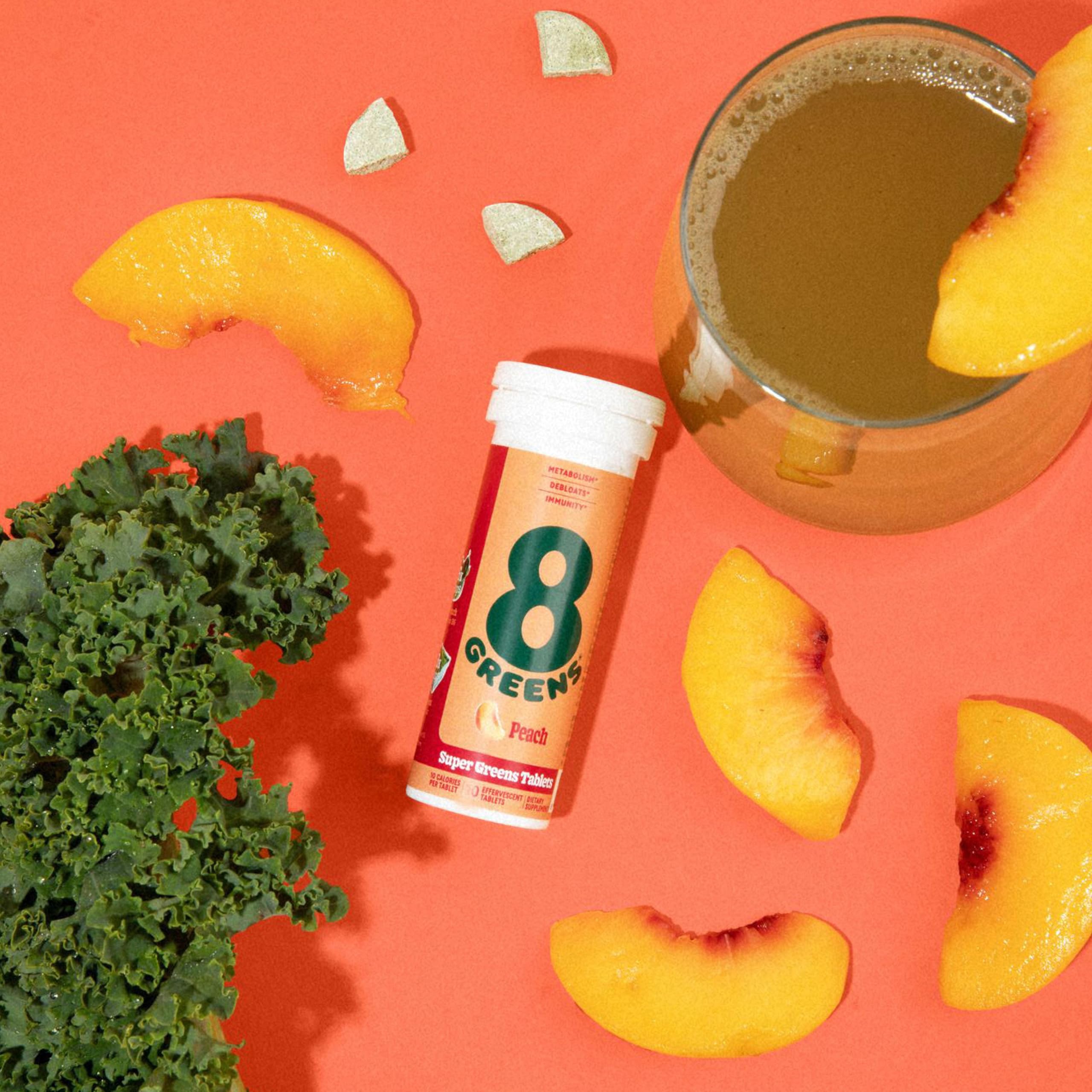 8Greens Supergreens Effervescent Tablets - Organic Superfood with Aloe Vera, Spirulina & Chlorella | Boosts Metabolism, Immunity & Focus | 30 Servings for Daily Greens Supplement | Perfect for Busy Professionals & Health-Conscious Individuals