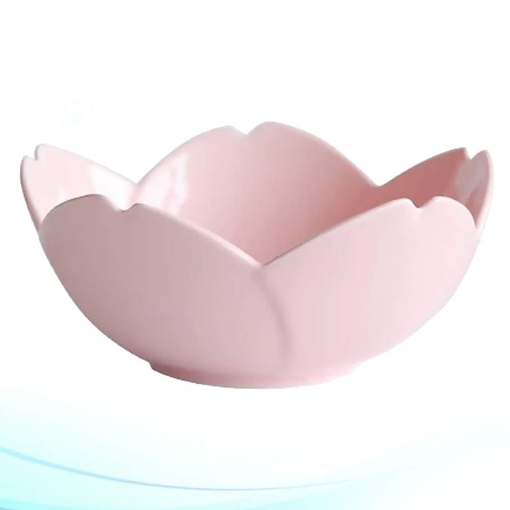 SOIMISS 6-Inch Ceramic Salad Bowl Set - Cute Flower Shape Serving Bowls for Dessert, Fruit, Cake, Soup, Noodles, Ice Cream & Cereal | Microwave & Dishwasher Safe | Perfect for Parties, Picnics & Daily Use (Pink)