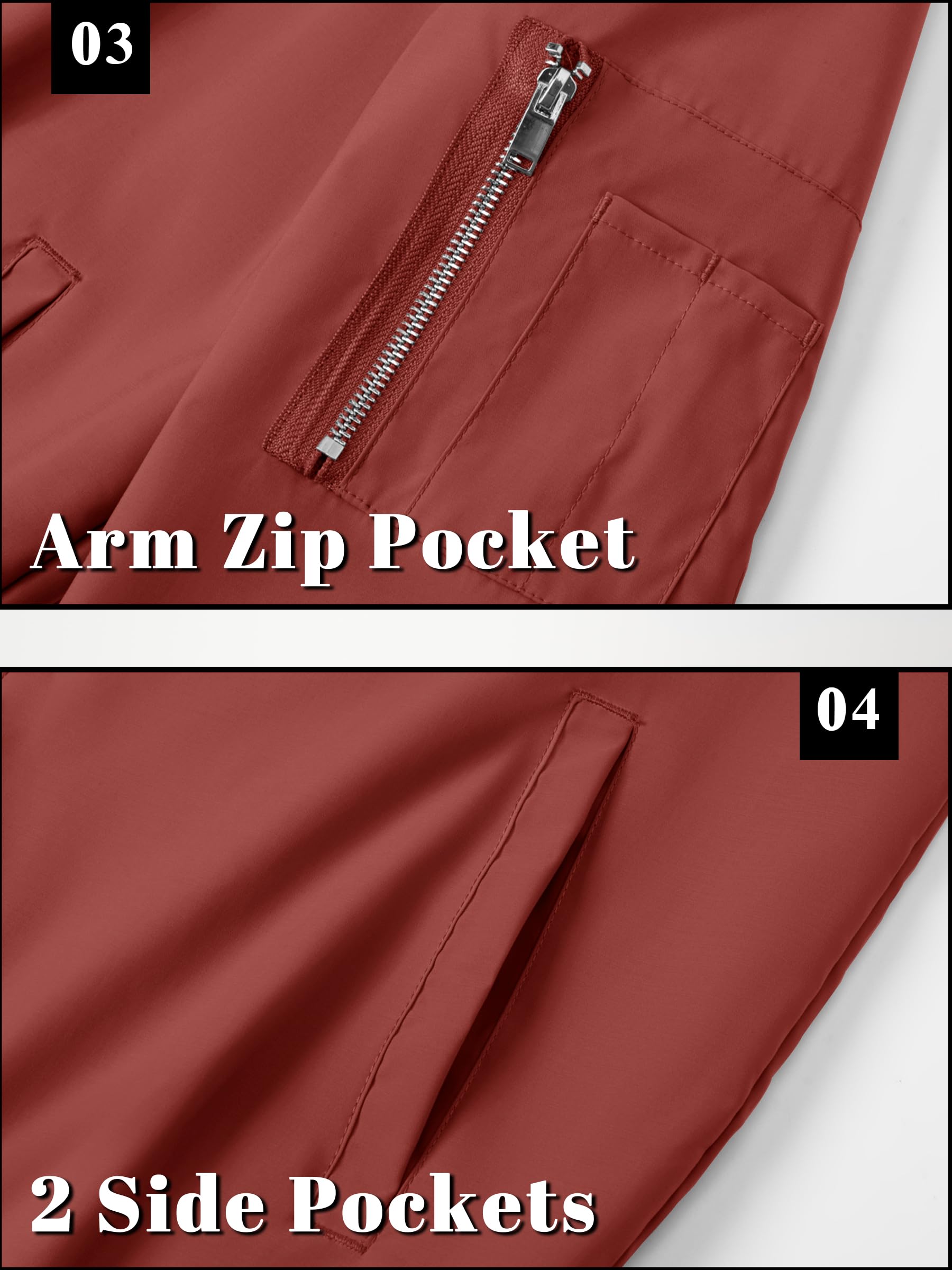 TACVASEN Men's Lightweight Bomber Jacket - Windproof Zip Up Coat with Pockets for Spring & Fall | Casual Outdoor Wear, Travel & Daily Use