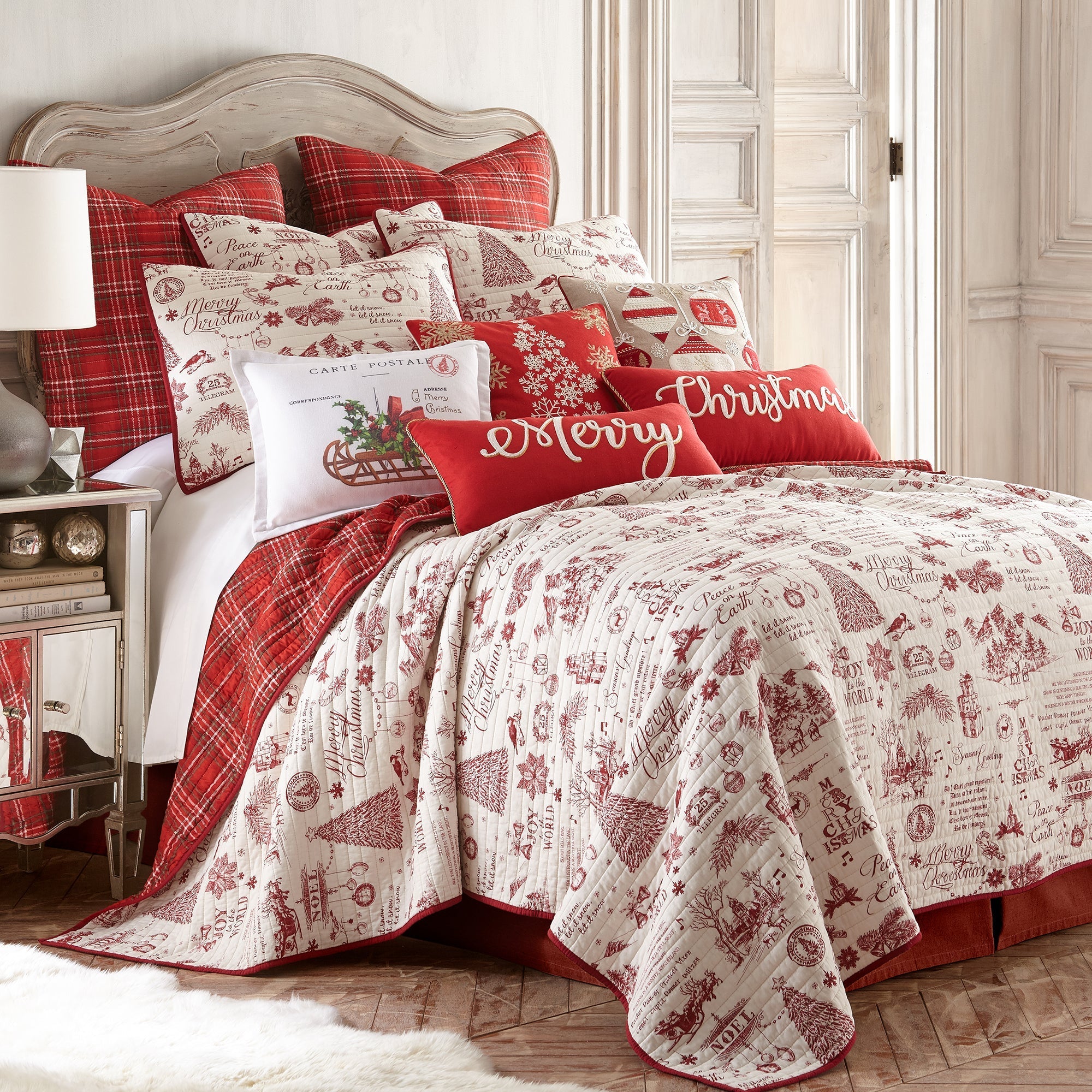 Cozy Christmas Quilt Set - Holiday Bedding for Winter Warmth & Festive Decor - Perfect for Bedrooms, Living Rooms & Seasonal Home Styling