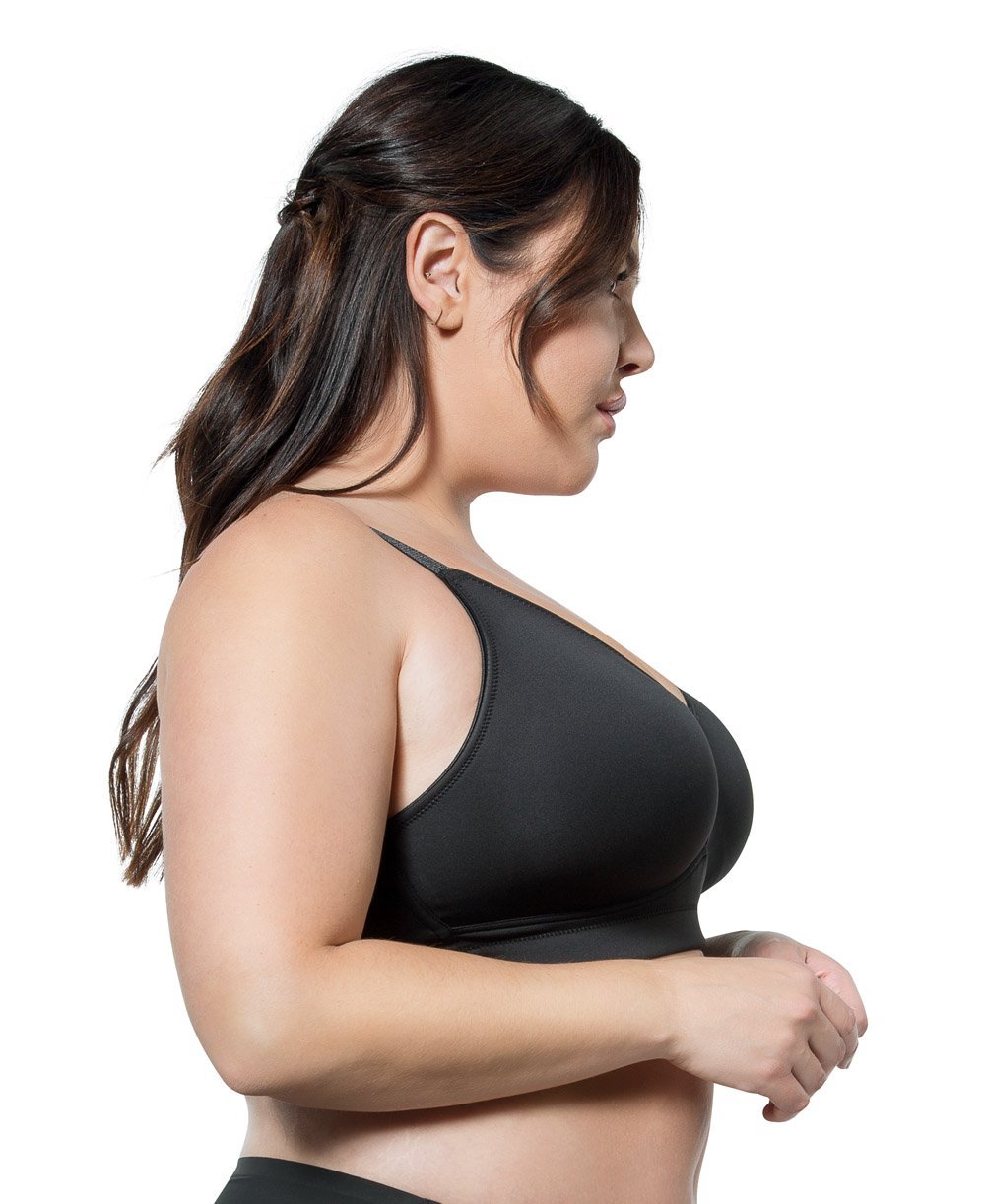 Parfait Erika Bralette Bra - Comfortable Wireless Lace Bralette in Black | Perfect for Everyday Wear, Lounge & Sleep