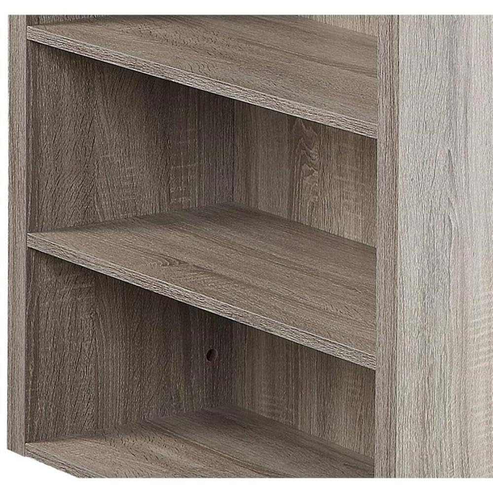 Acme Patwin Wooden Dining Table with Storage Base in Gray Oak and Black - Modern Kitchen & Dining Room Furniture for Small Spaces