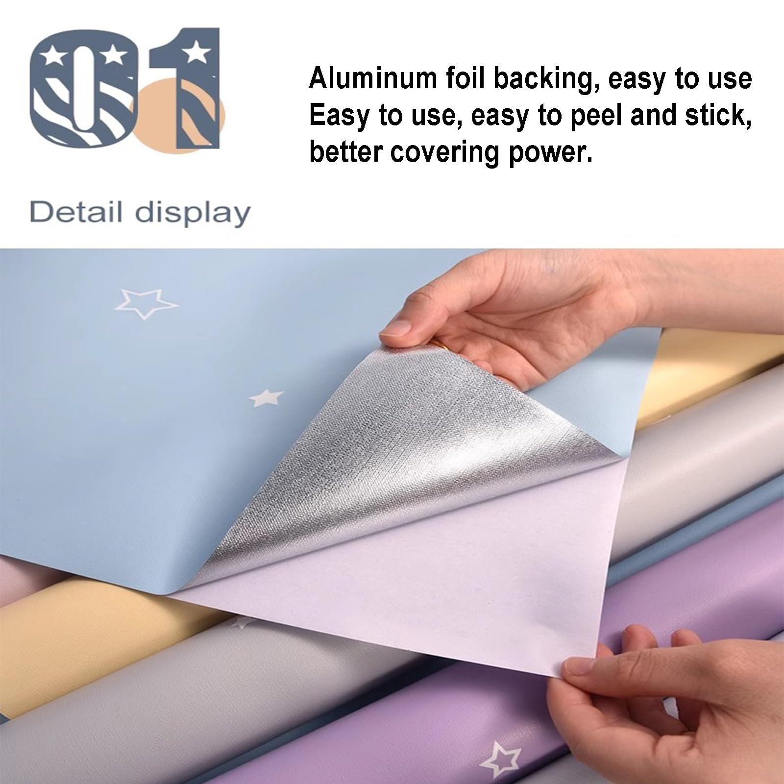 Waterproof Self-Adhesive Peel and Stick Wallpaper - Removable Vinyl Wallpaper for Bedroom, Kitchen, Bathroom - Easy to Install & Remove - White, 0.6x3m - Perfect for Home Decor & DIY Projects