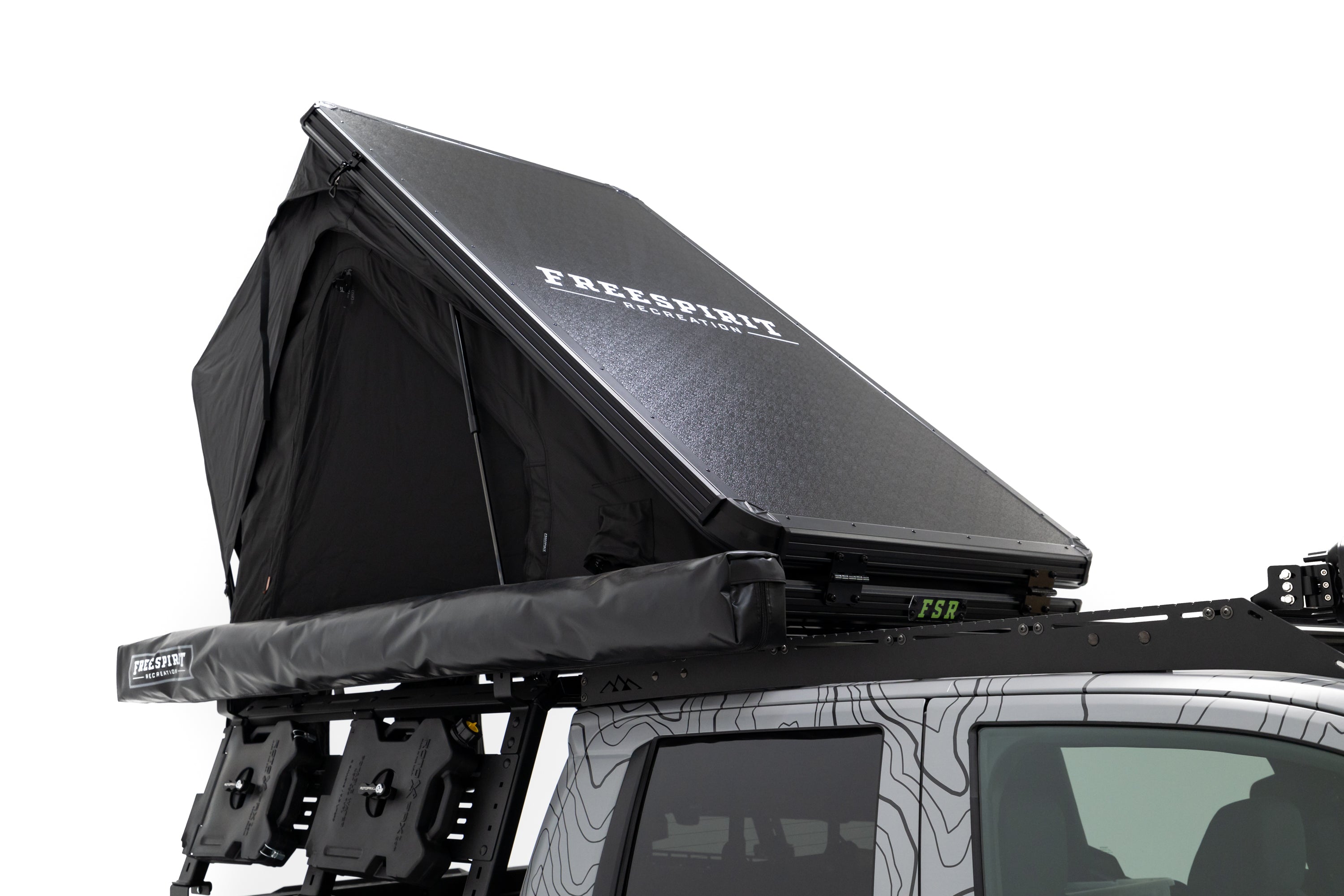Freespirit Recreation Aspen V2 Standard Rooftop Tent - Lightweight & Durable Roof Top Camping Tent for SUV, Truck & Off-Road Vehicles - Perfect for Outdoor Adventures, Camping & Road Trips
