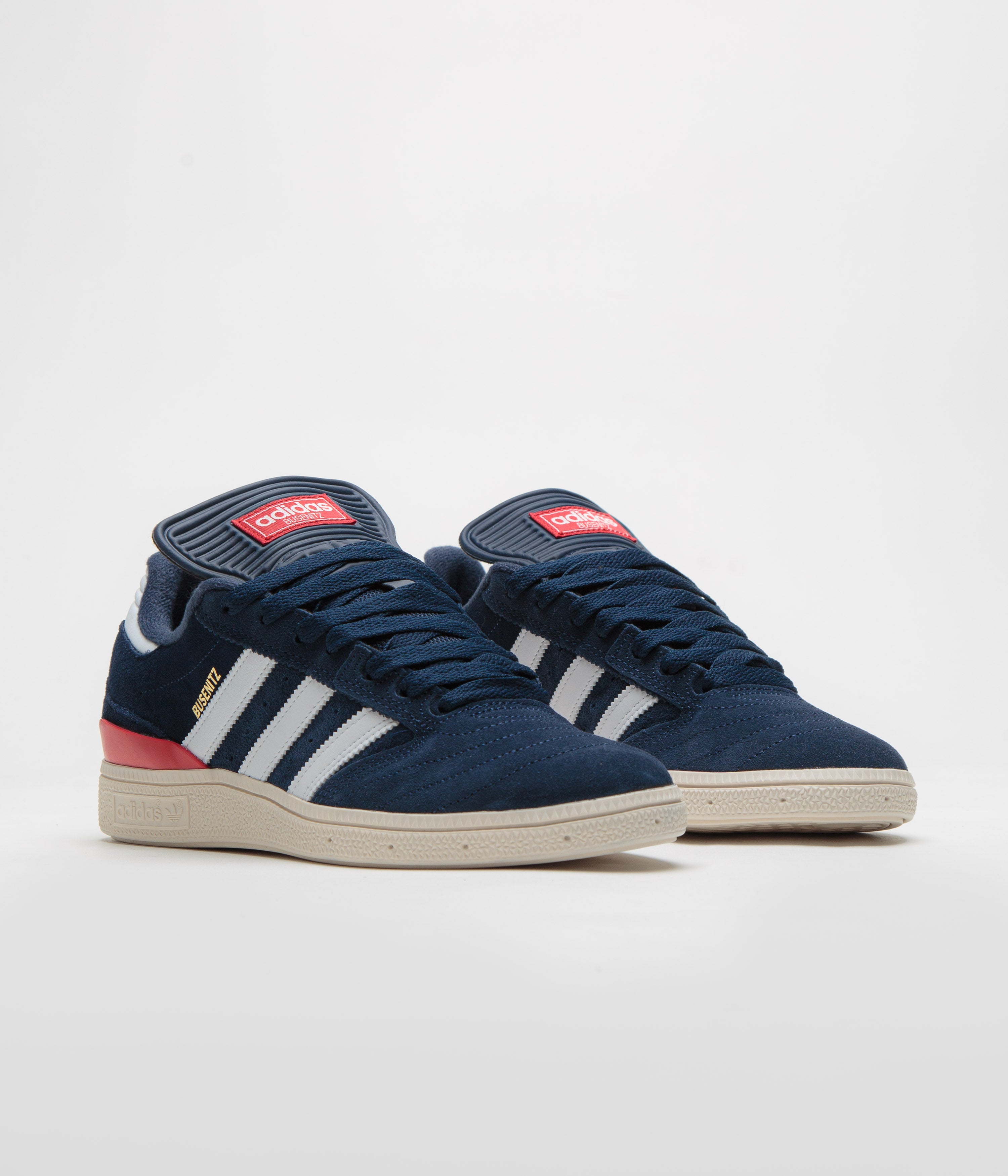 Adidas Busenitz Shoes Men's Skateboarding Sneakers - Collegiate Navy/FTWR White/Better Scarlet - Lightweight & Durable for Street Skating & Casual Wear