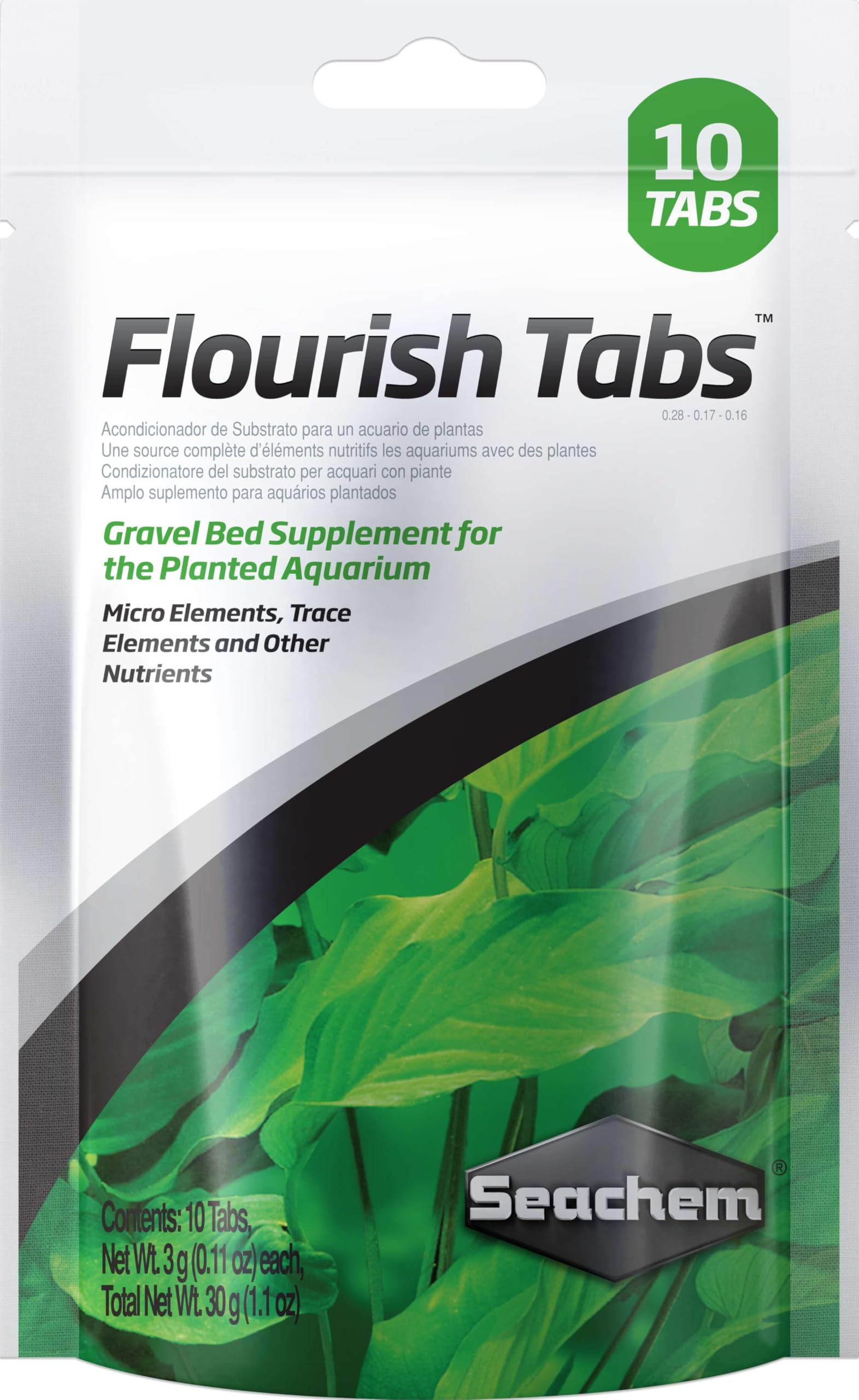 Seachem Flourish Tabs Aquatic Plant Fertilizer - 10 Count Plant Growth Supplement for Freshwater Aquariums | Promotes Root Development & Lush Greenery in Fish Tanks, Planted Aquariums & Aquatic Gardens