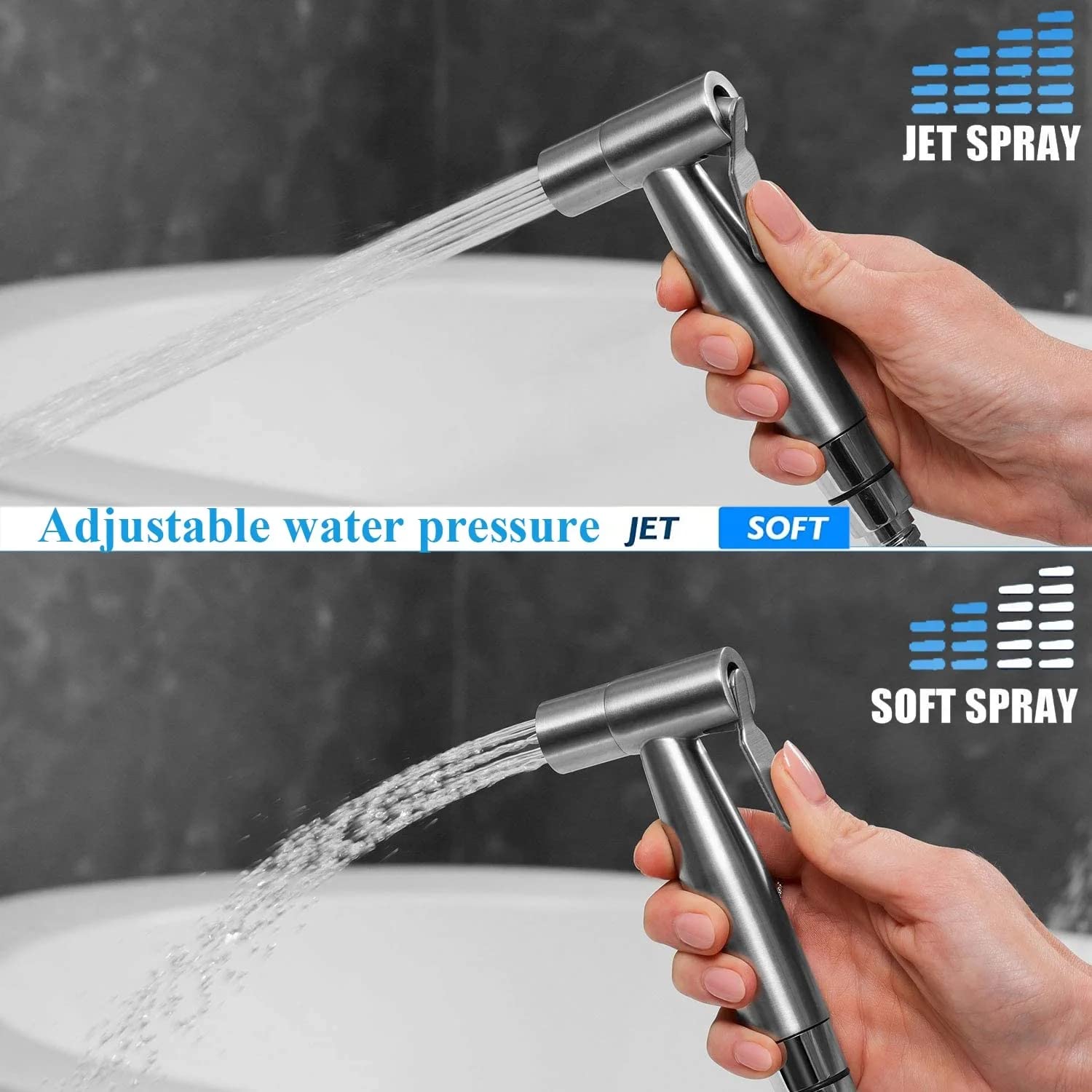 Handheld Bidet Sprayer for Toilet - Stainless Steel Cloth Diaper Sprayer Kit with Easy Installation | Perfect for Self Cleaning, Baby Care & Bathroom Hygiene