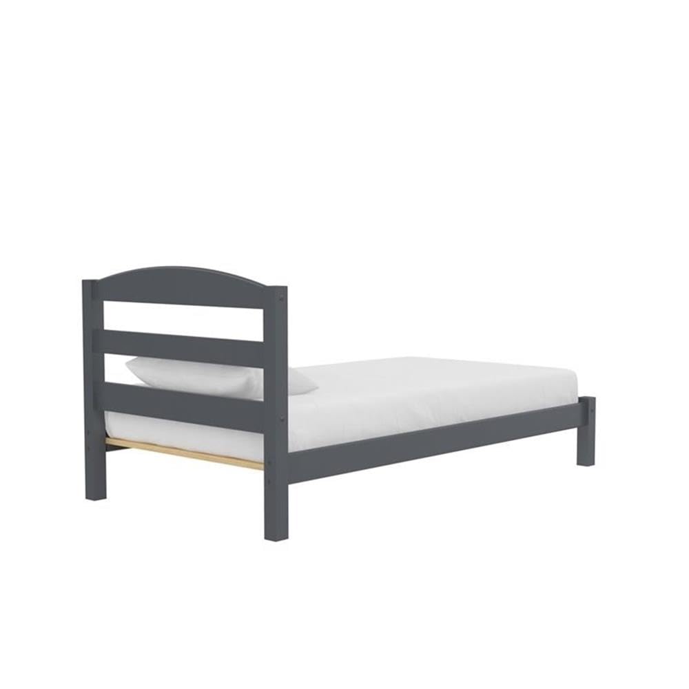 Rosebery Kids Contemporary Twin Bed in Gray - Modern Gray Twin Size Bed for Children's Bedroom, Nursery, or Guest Room