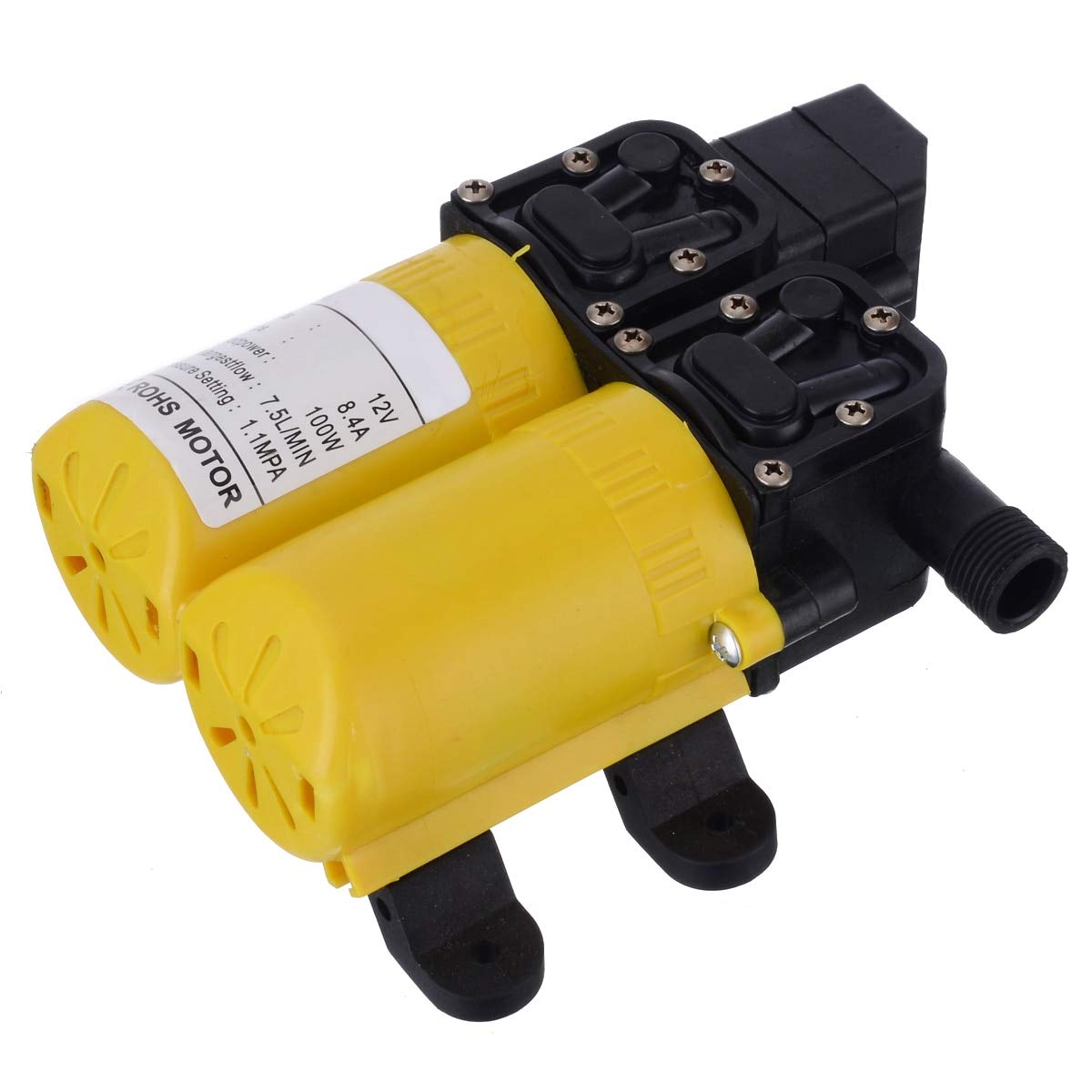 12V 80W High Pressure Diaphragm Water Pump - Electric Marine Boat Pump for Caravan, RV, Motorhome & Off-Grid Water Systems | Ideal for Freshwater Transfer, Bilge Pumping & Outdoor Camping Use