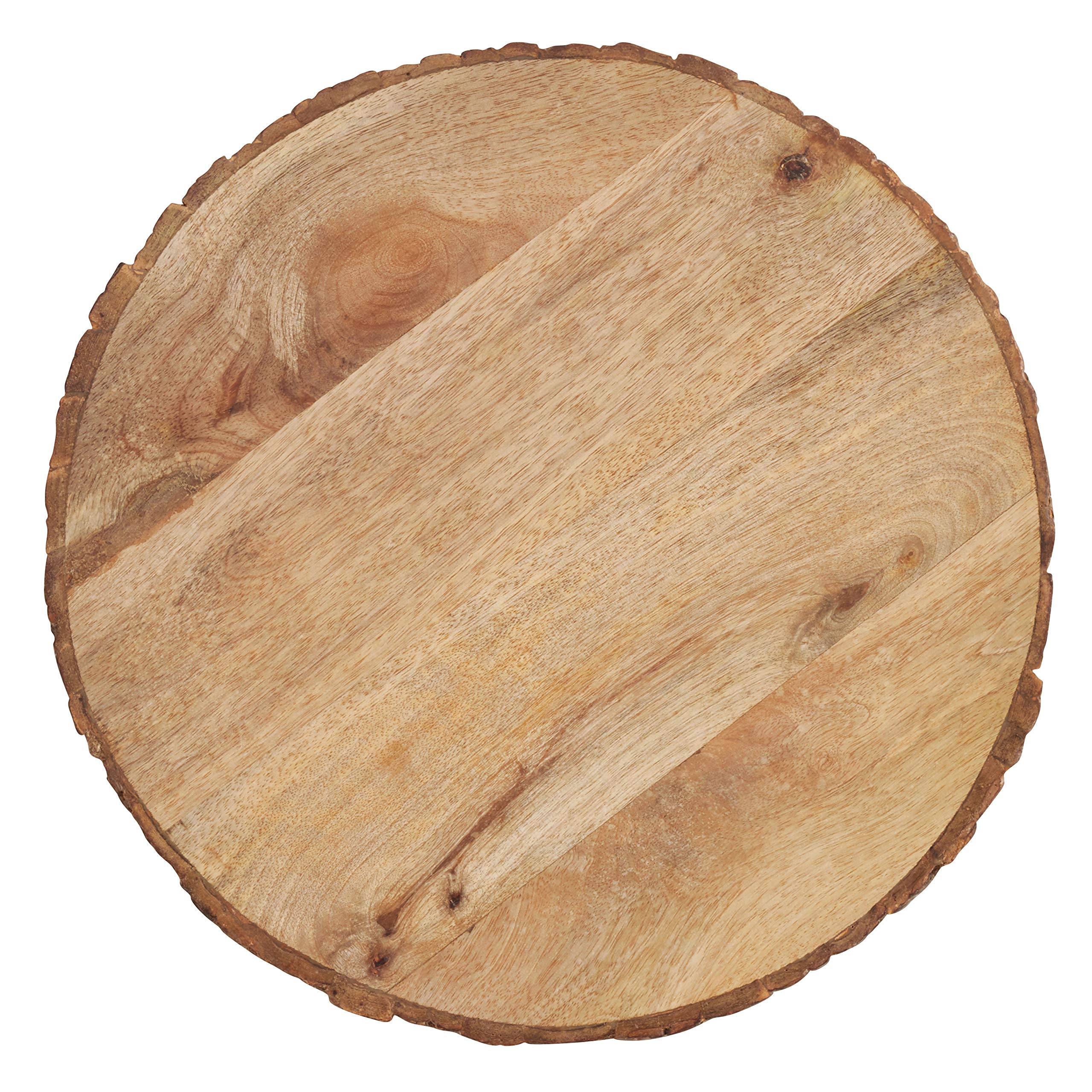 Premium Bark Edge Wood Charger Plates - Set of 4 Natural Rustic Dinner Plates for Wedding, Party & Holiday Table Decor - Eco-Friendly Wooden Chargers for Farmhouse, Rustic & Boho Dining Settings