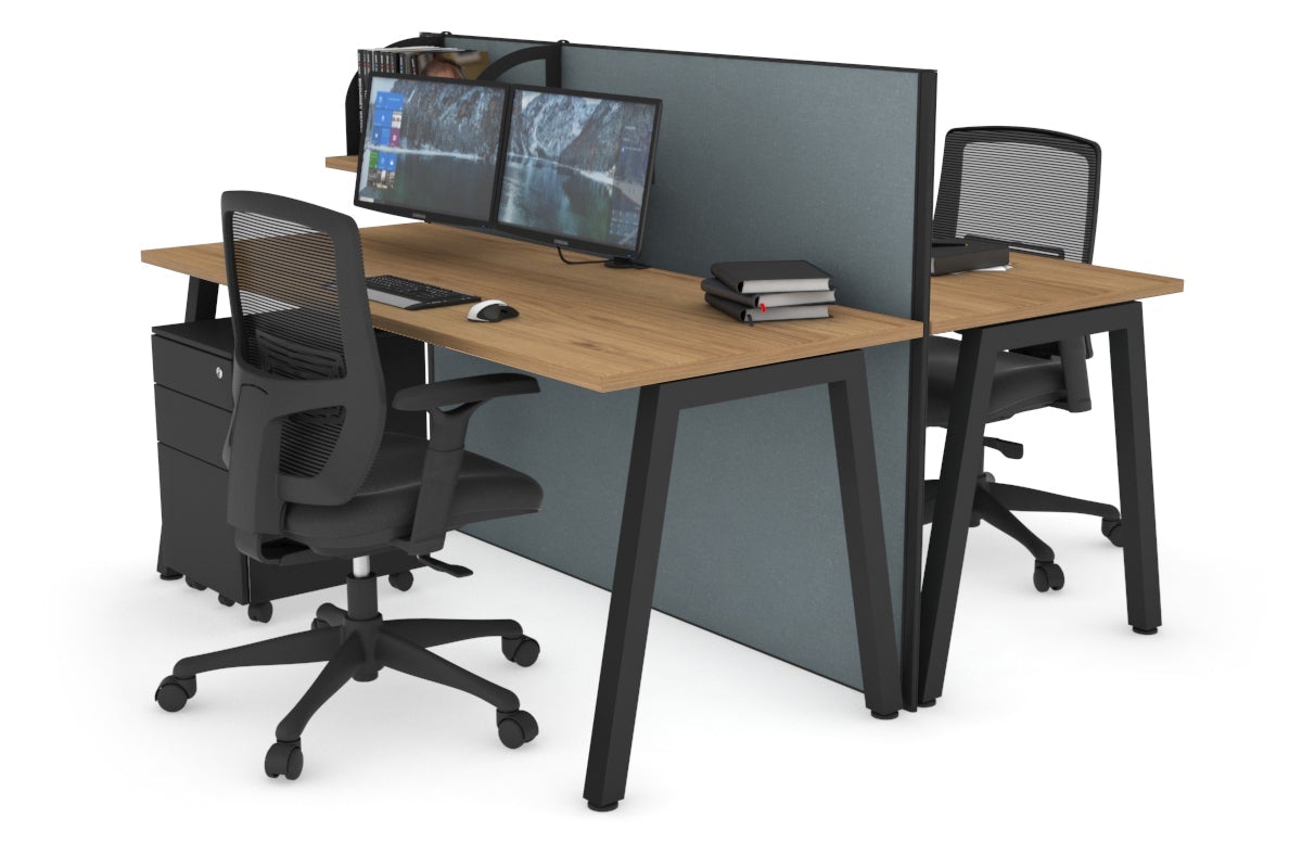 Horizon Quadro 2-Person Office Workstation Bench with A-Legs - 47.2
