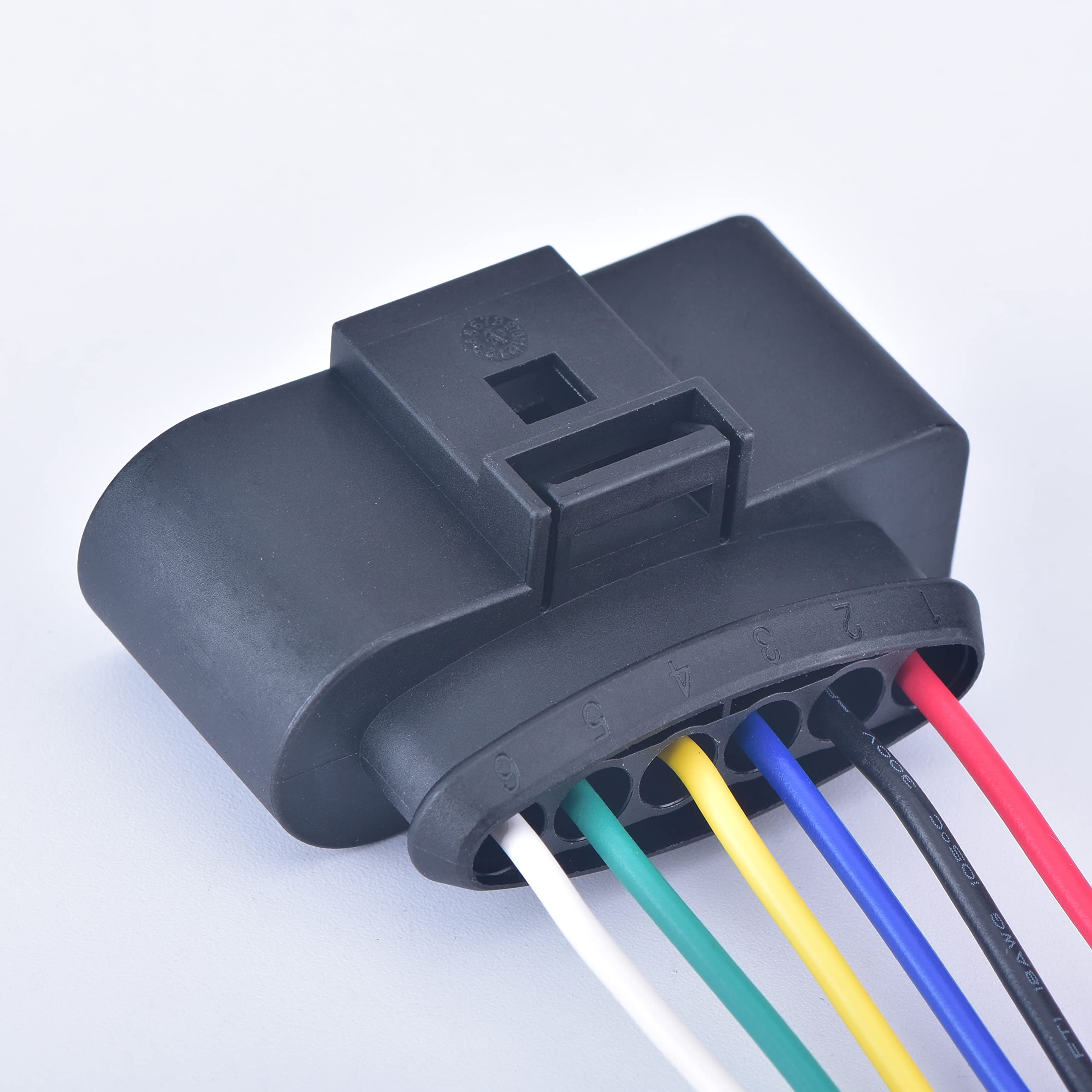 6 Pin 3.5mm Waterproof Electrical Connector - Ignition Coil Wire Harness Plug 1J0973726 Compatible with Audi VW - Perfect for Engine Repairs & Automotive Electrical Upgrades