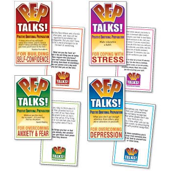 PEP Talks Cards - Motivational & Inspirational Card Set of 4 for Daily Encouragement | Perfect for Self-Care, Therapy, Office Desk & Gift Giving