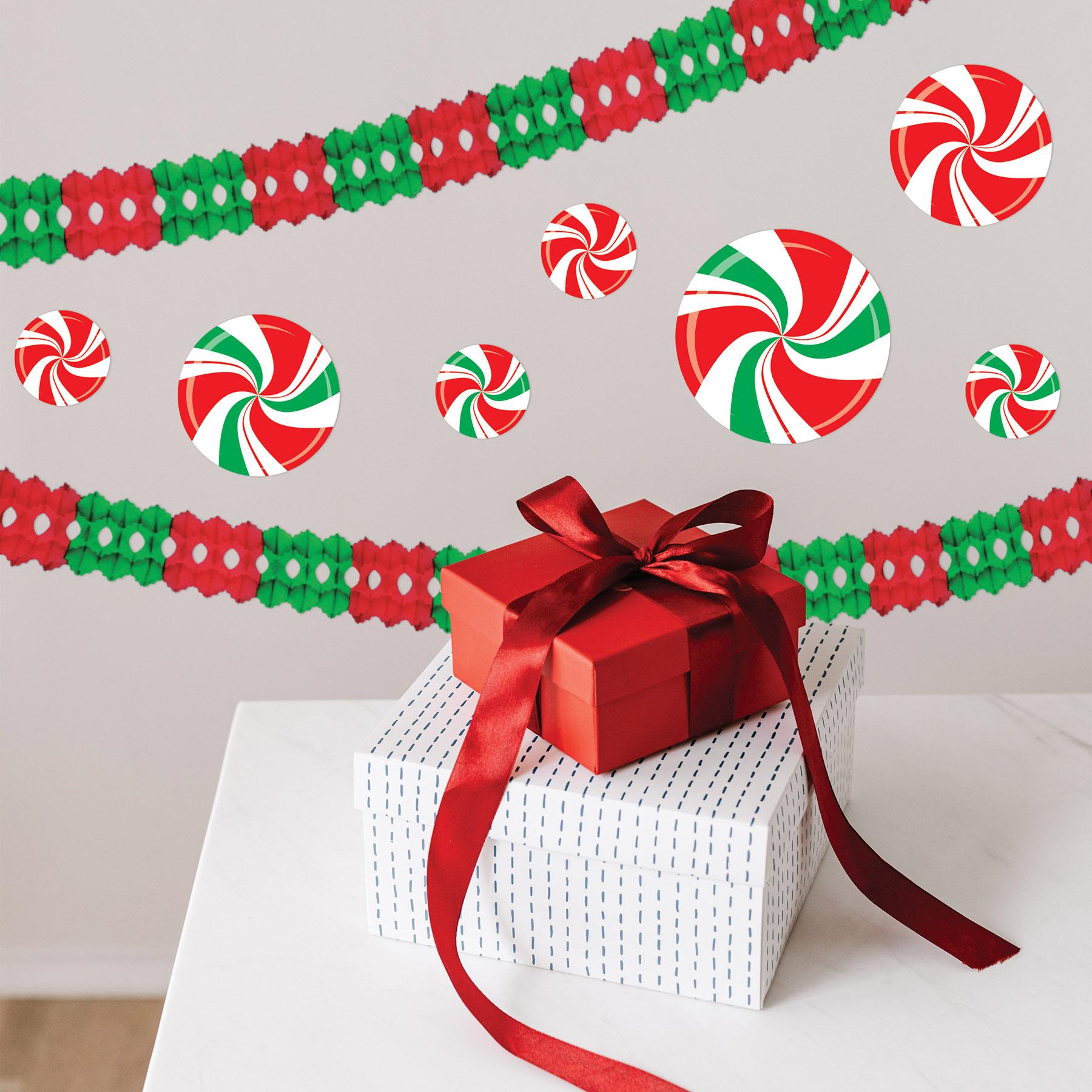 12 Pack Beistle Christmas Arcade Garland - Red and Green Holiday Decor for Home, Party & Festive Celebrations