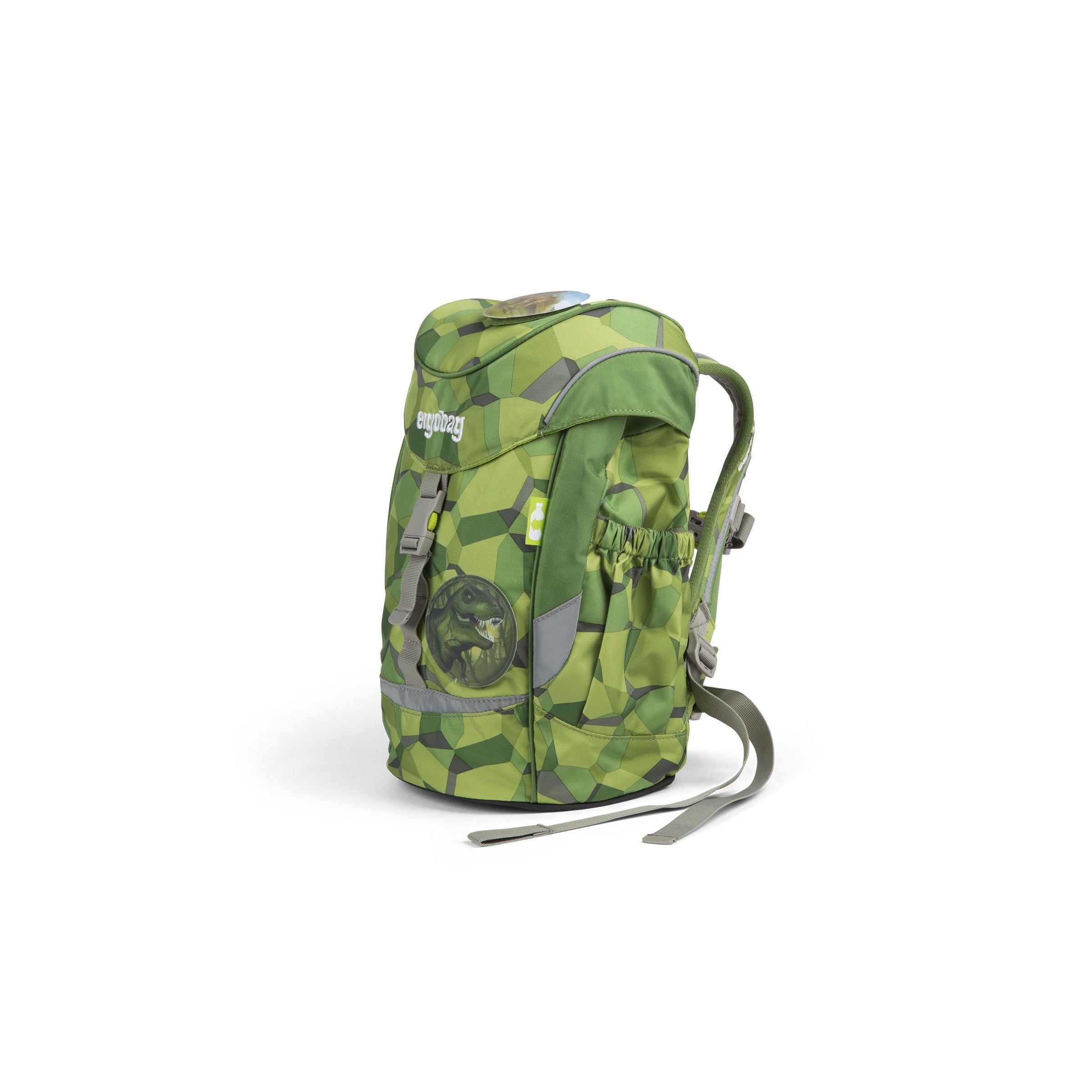 Ergobag Mini Backpack for Kids - Lightweight & Durable School Bag with Green Stones Design | Perfect for Preschool, Daycare & Outdoor Adventures