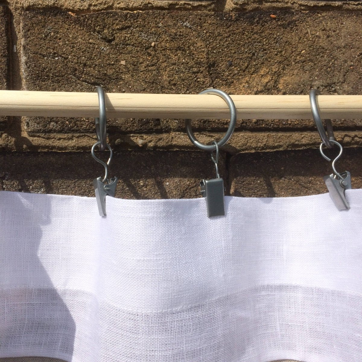 Lymm French Monogram Linen Lace Cafe Curtains - Elegant Kitchen Window Treatments for French Country & Farmhouse Decor