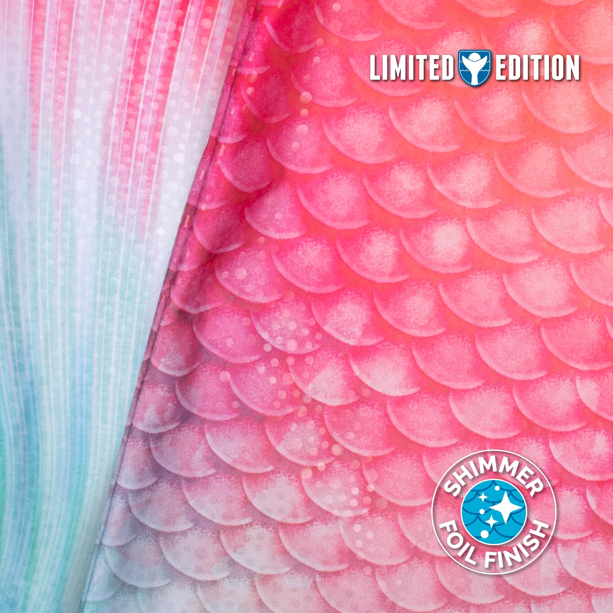 Fin Fun Limited Edition Mermaid Tail Swimwear - Reinforced Tips & Monofin for Girls, Kids, Women, Teens & Adults | Perfect for Pool Parties, Underwater Photography & Mermaid-Themed Events