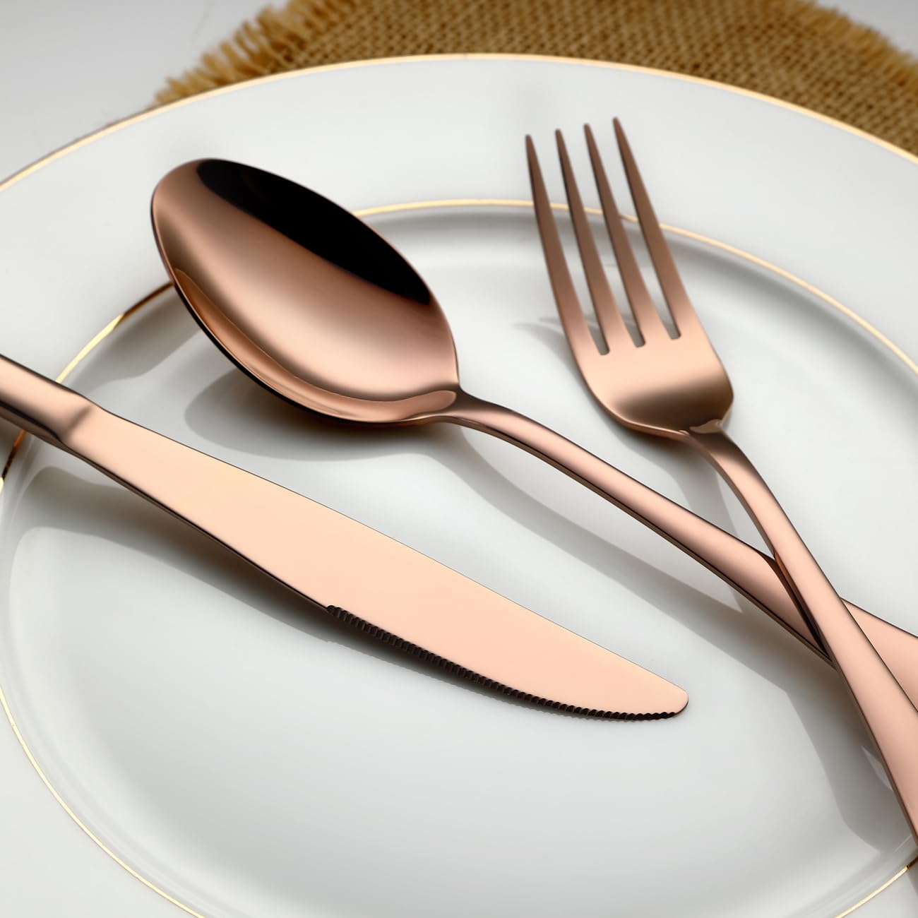 8-Piece Rose Gold Teaspoons Set - Stainless Steel Dessert & Coffee Spoons with Mirror Finish - Dishwasher Safe, 6.7 Inches - Perfect for Tea Parties, Coffee Bars & Elegant Dining