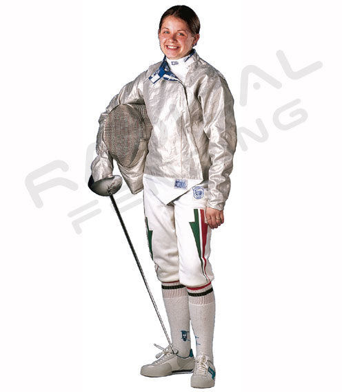 RF PBT Women's Stainless Steel Washable Electric Sabre Jacket - Durable Fencing Gear for Training & Competition | Perfect for Fencers & Martial Arts Practitioners