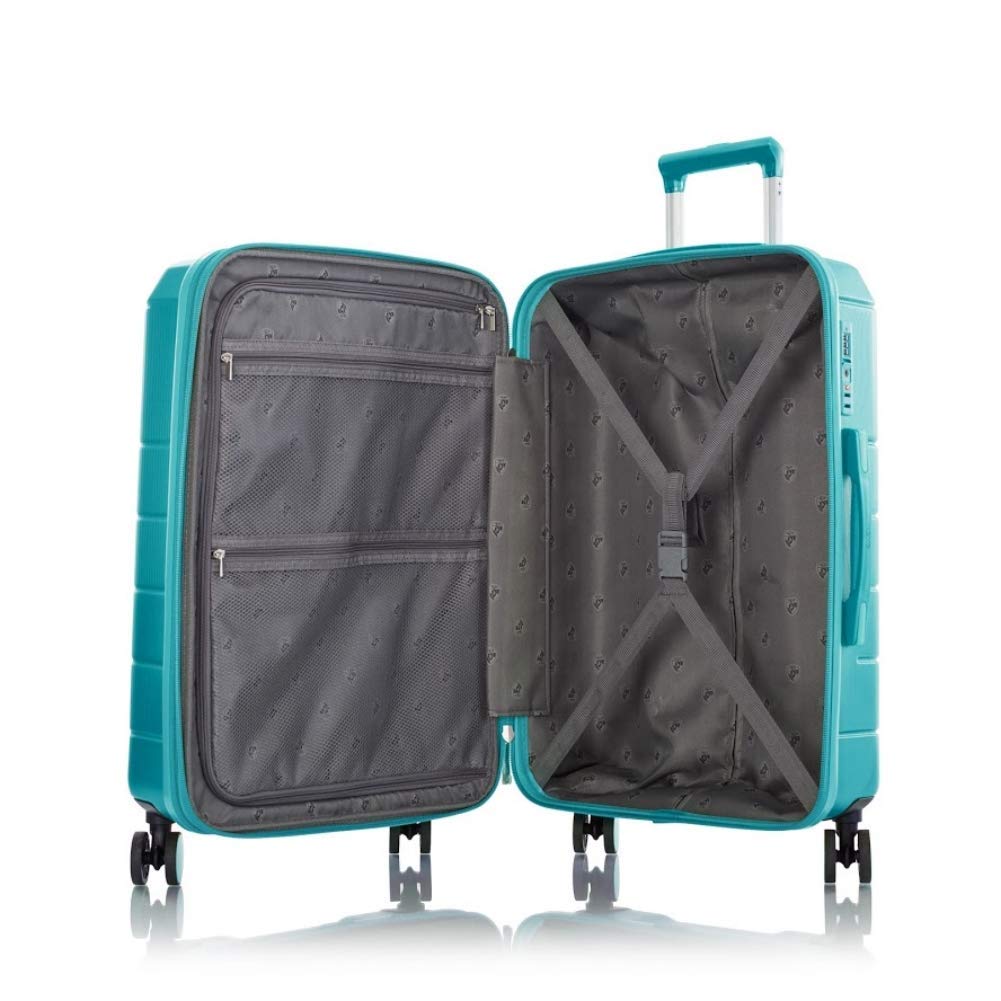 Heys America Neo 26-Inch Hardside Spinner Luggage - Lightweight Durable Suitcase with 360° Wheels, TSA Lock (Aqua Blue) - Perfect for Air Travel, Business Trips & Vacation Packing