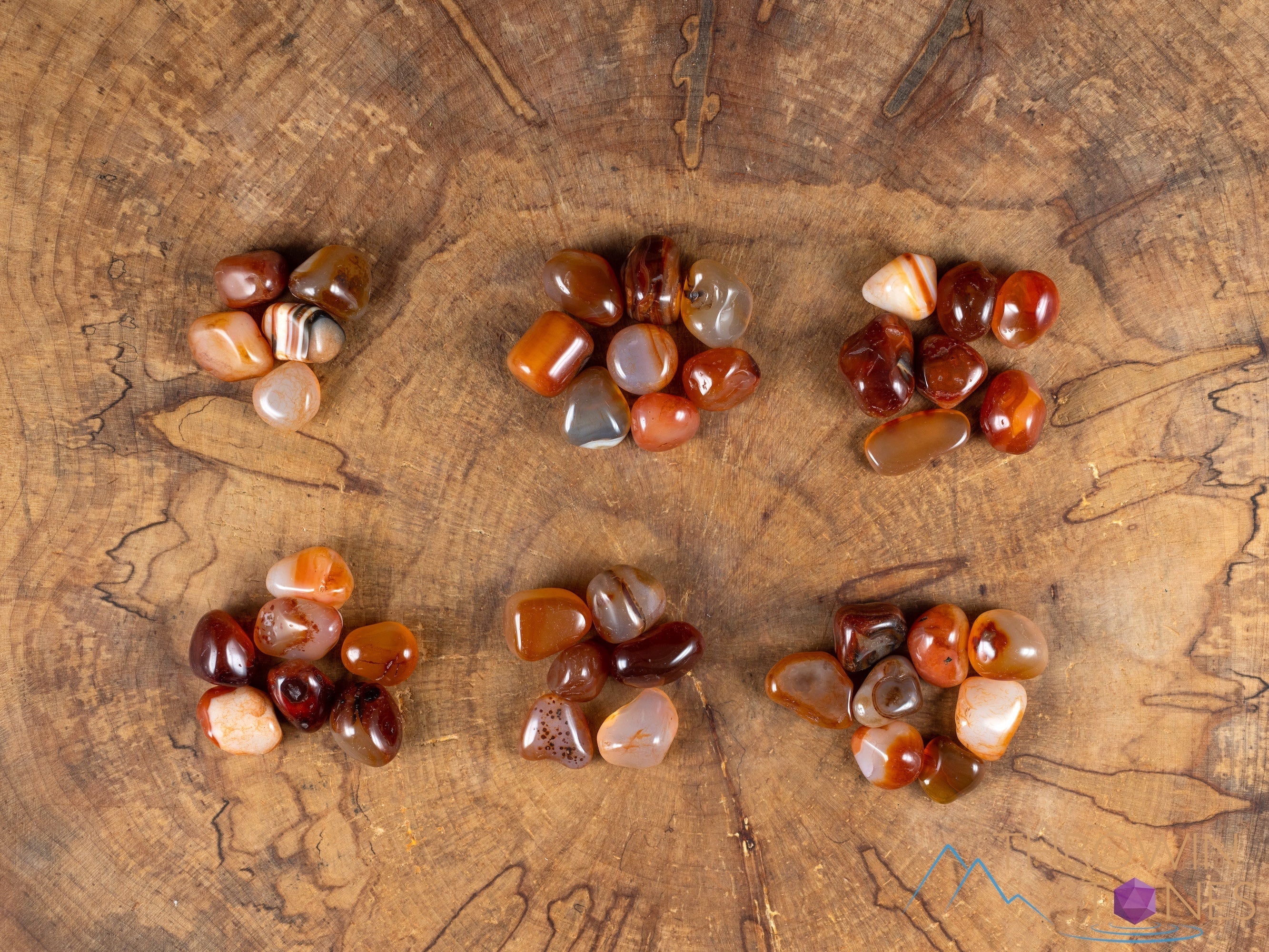 Natural Carnelian Tumbled Stones - Healing Crystals for Meditation, Chakra Balancing & Positive Energy - Self Care Gemstones for Home Decor, Office Desk & Spiritual Practice