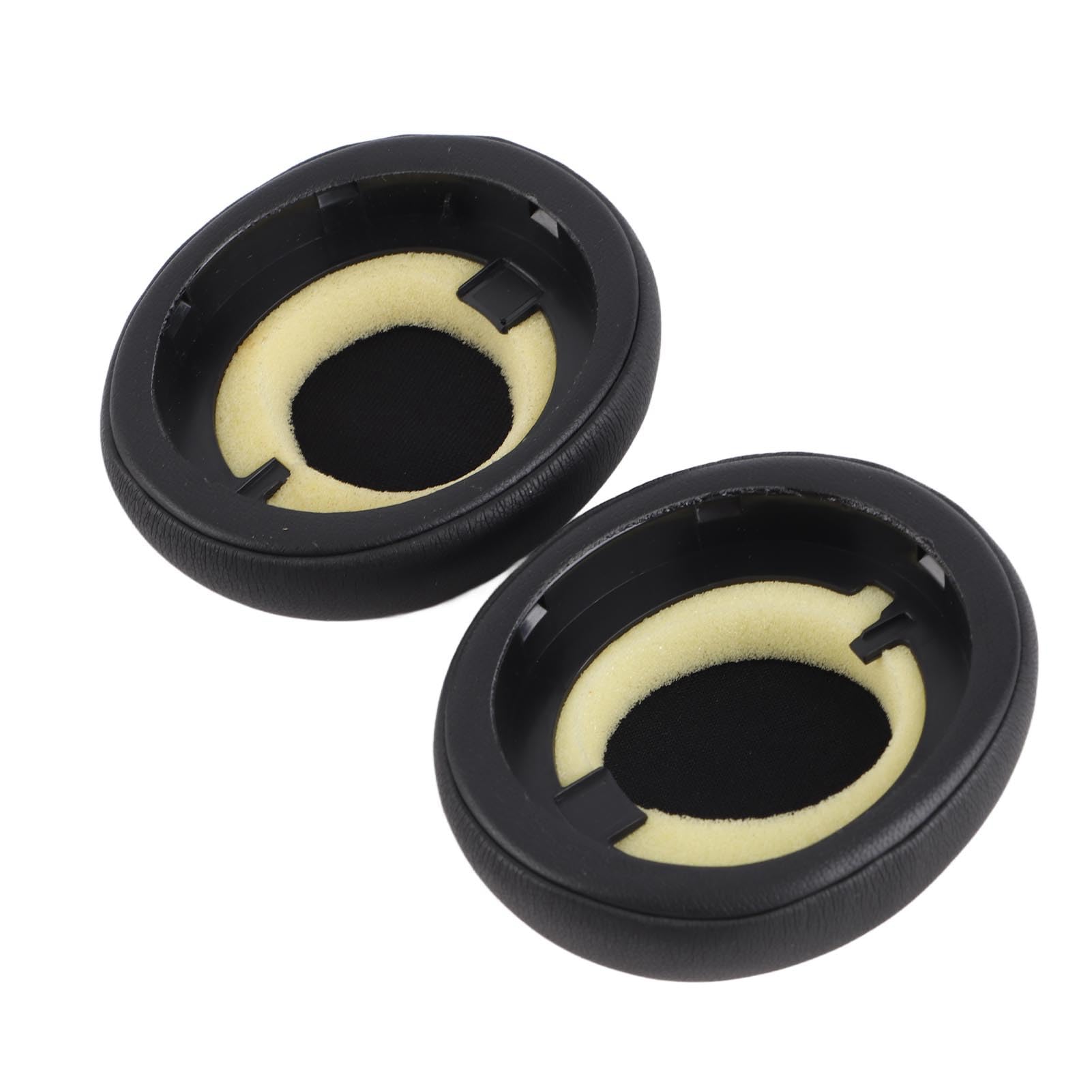 Premium Replacement Earpads for Jabra Elite 45h & Evolve2 65 (65MS/65UC USB) - Professional Protein Leather Ear Cushions (1 Pair, Black) - Perfect for Office, Call Centers & Remote Work