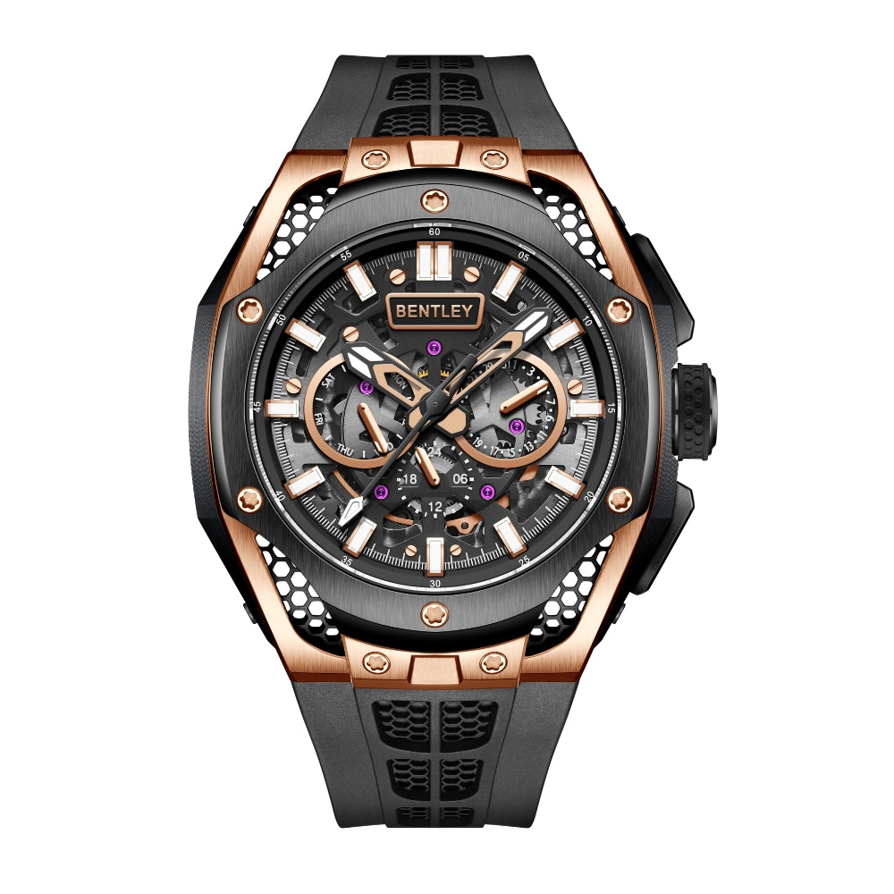 Luxury Bentley The Opulence Collection Black Watch BL 50 41 - Premium Men's Chronograph Timepiece for Business, Gala & Formal Occasions