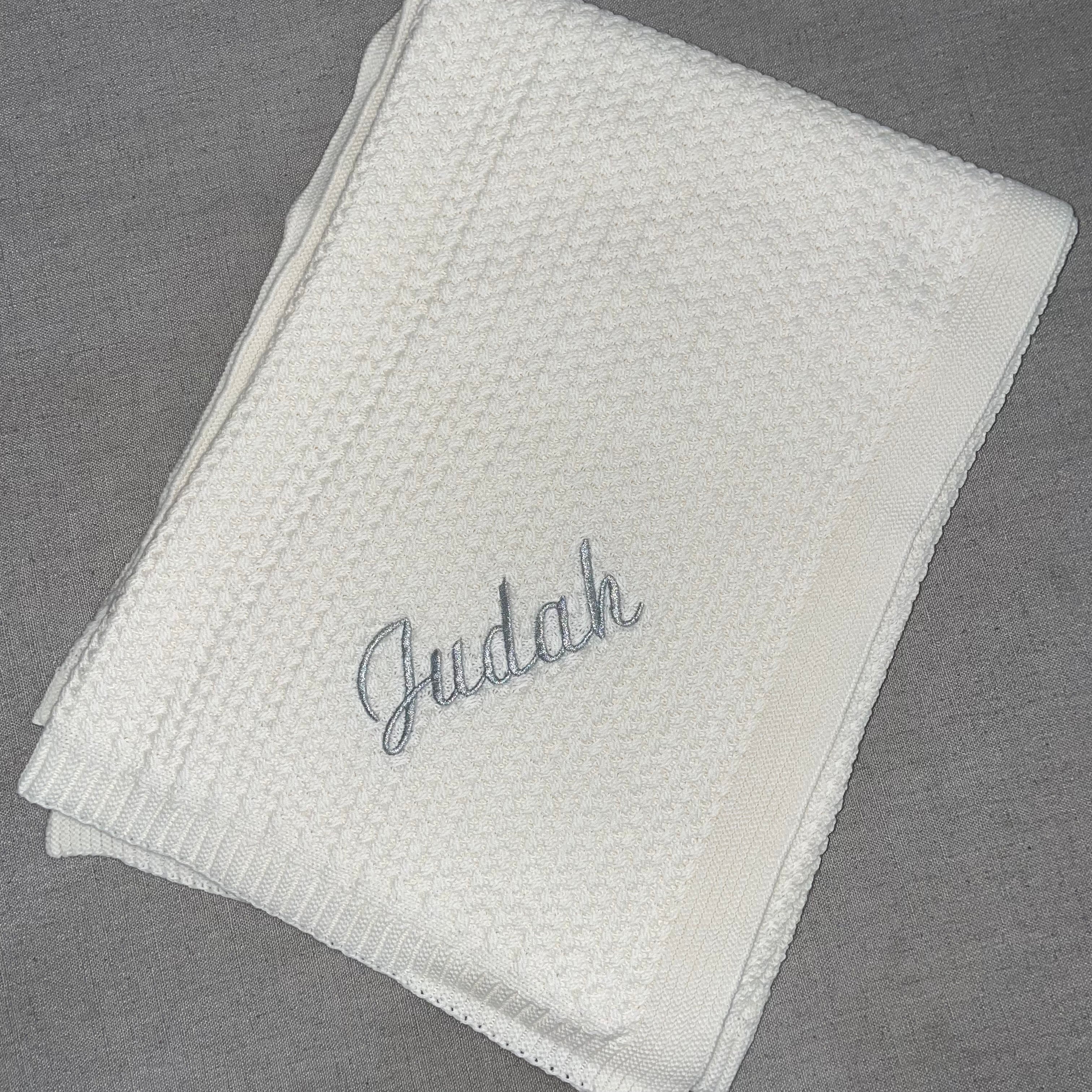 Domani Home Herringbone Cream Baby Blanket - Soft & Breathable Knit Blanket for Newborns, Infants & Toddlers - Perfect for Nursery, Stroller, Swaddling & Gift Giving