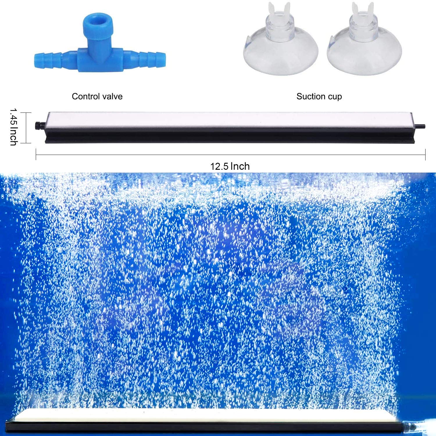 6.7'' Air Stone Bubble Diffuser for Aquarium Fish Tank - Oxygen Release Stone with Low Pressure Nanobubble Technology | Perfect for Freshwater/Saltwater Tanks, Hydroponics & Pond Aeration