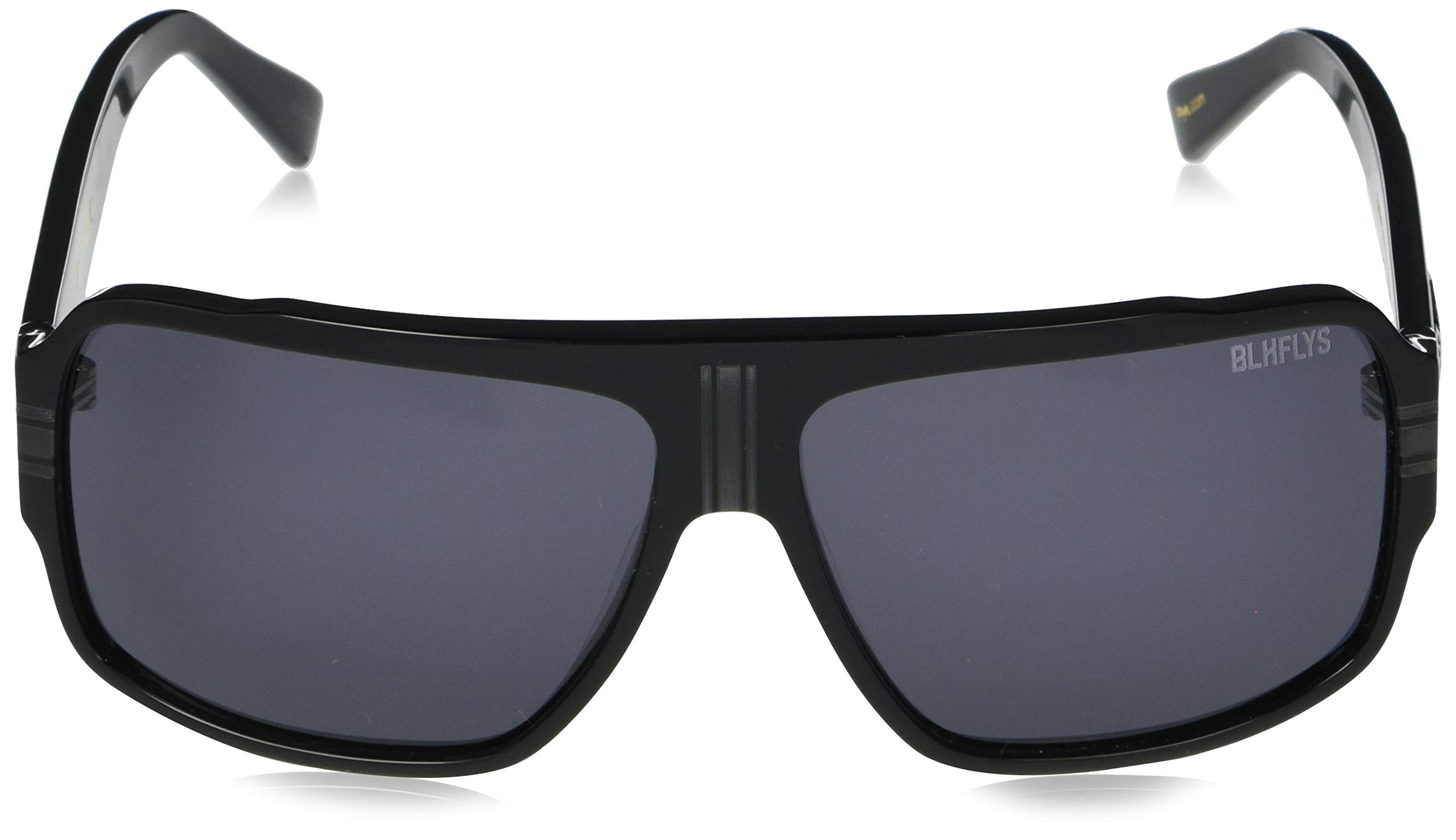 Black Flys Unisex Adult Sunglasses - Shiny Black Frame, UV Protection, 62mm Lens | Perfect for Outdoor Activities, Driving, and Fashion Accessories
