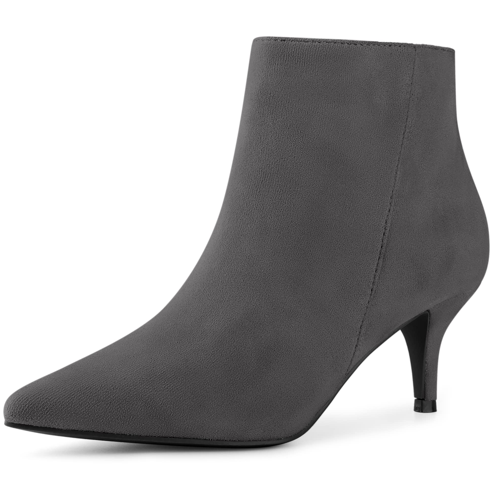 Perphy Women's Pointed Toe Kitten Heel Ankle Boots - Stylish Stiletto Booties for Office, Party & Evening Wear