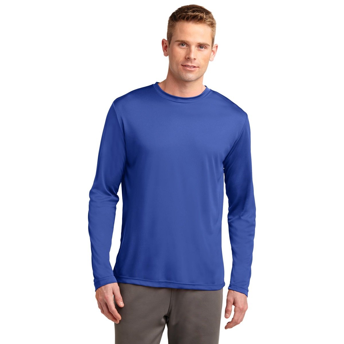 Big & Tall Moisture Wicking Long Sleeve Athletic T-Shirt for Men - Workout, Running & Gym Performance Shirt