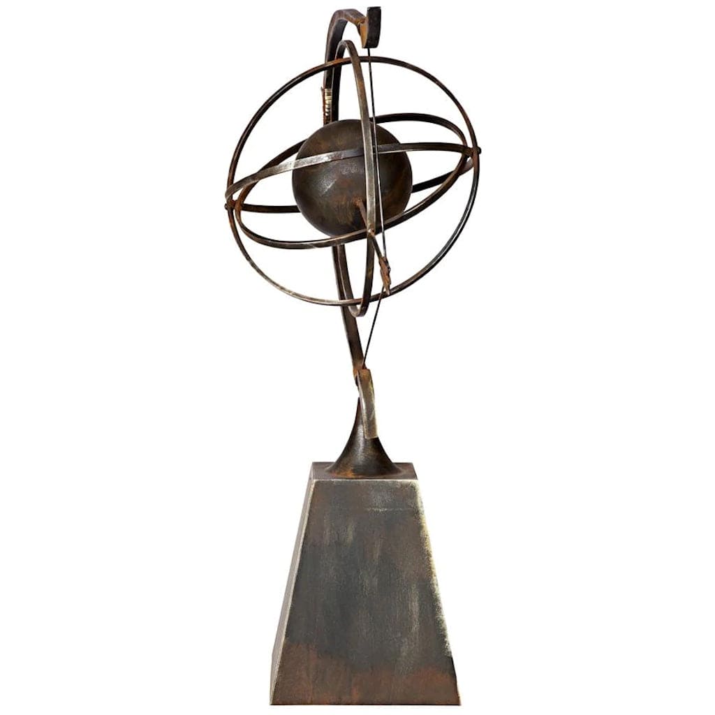 Design Toscano Decorative Metal Celestial Garden Armillary Sphere - Elegant Outdoor Astronomy Decor for Patio, Garden, and Backyard
