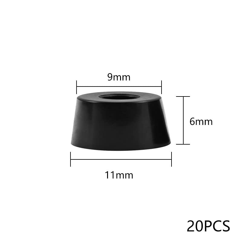 20-Pack Rubber Furniture Leg Pads - Non-Slip Round Bumpers for Chairs, Tables & Floor Protection (Ideal for Hardwood Floors & Noise Reduction in Home/Office)