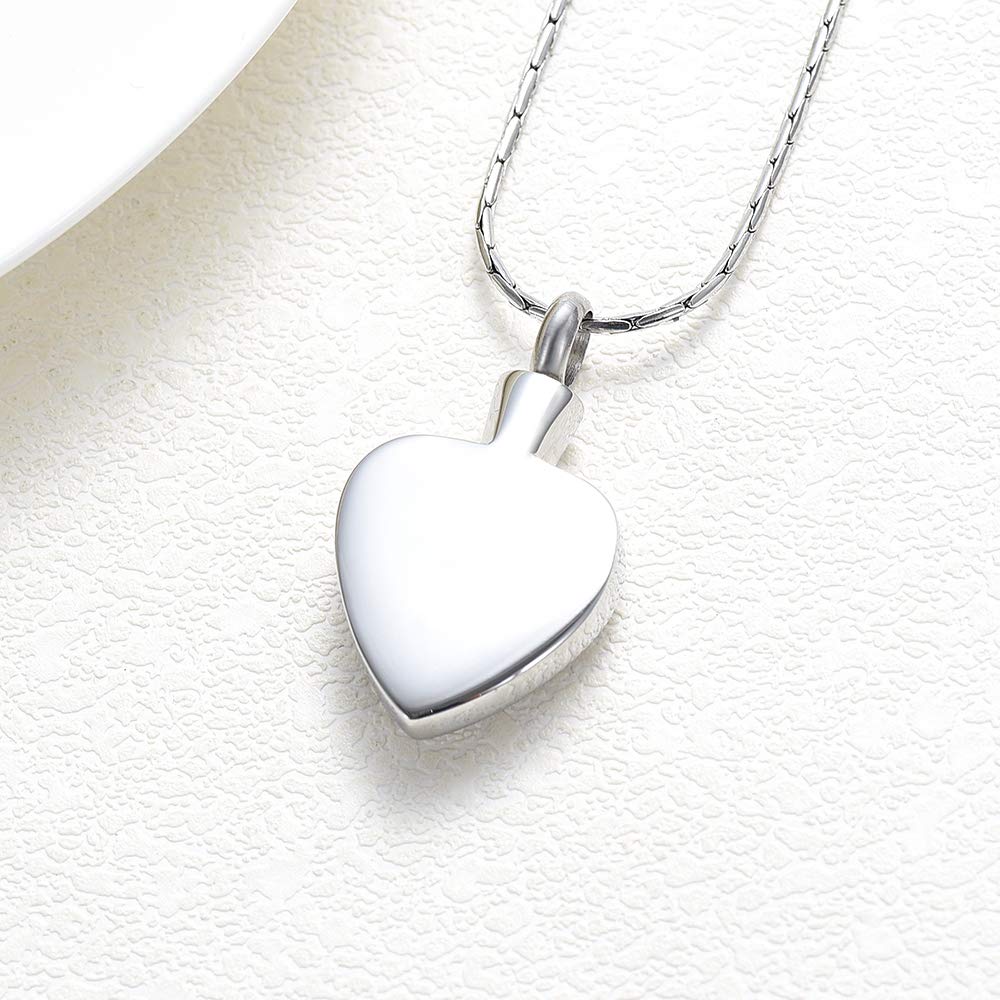 ConstantLife Memorial Teddy Bear Heart Charm Pendant Necklace - Stainless Steel Urn Jewelry for Ashes Keepsake - Perfect for Remembrance Gifts, Sympathy Jewelry & Memorial Services