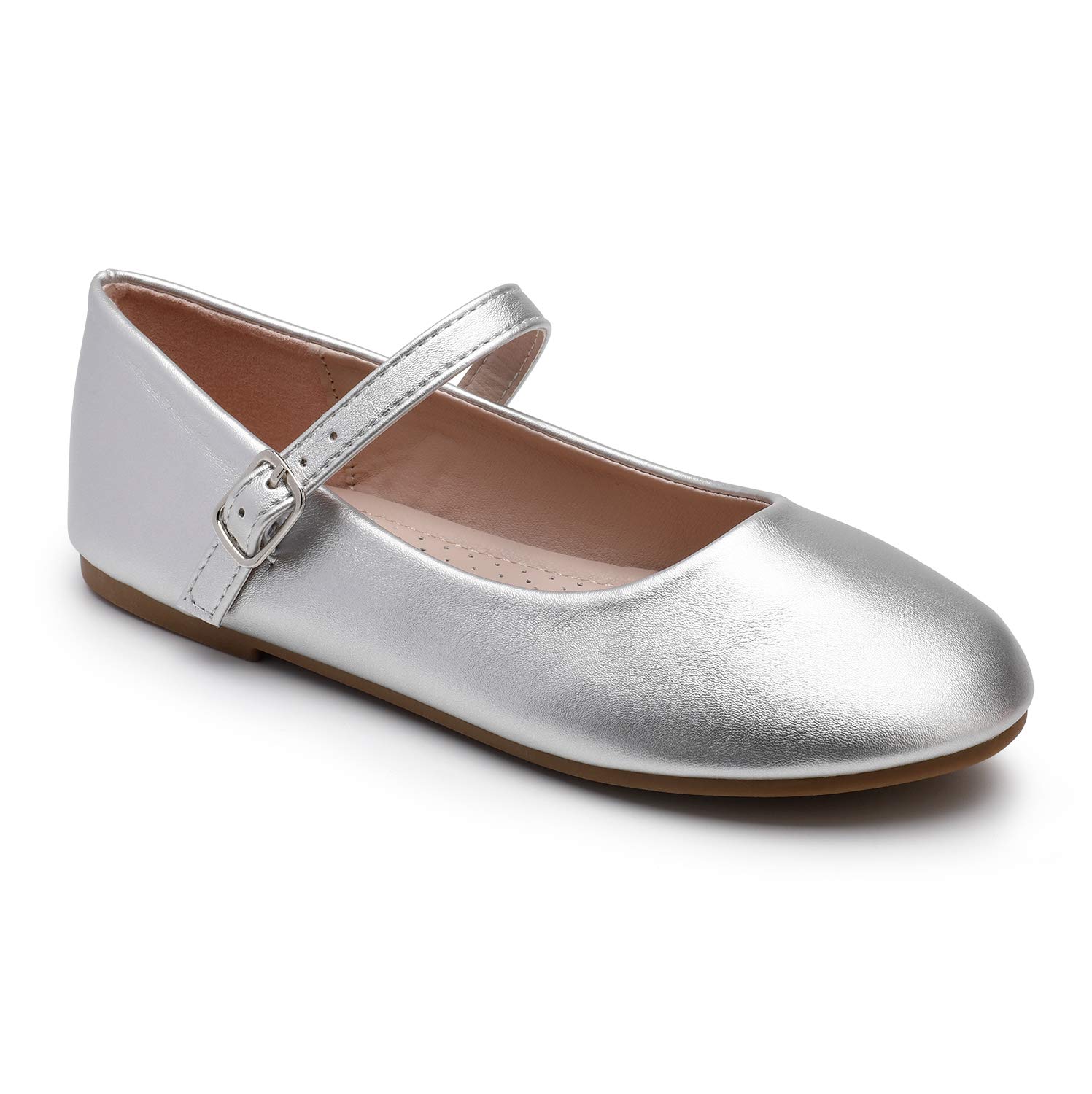 Trary Girls Flats Mary Jane Slip-On Shoes for Toddler, Little & Big Girls - Comfortable School & Dress Shoes for Everyday Wear