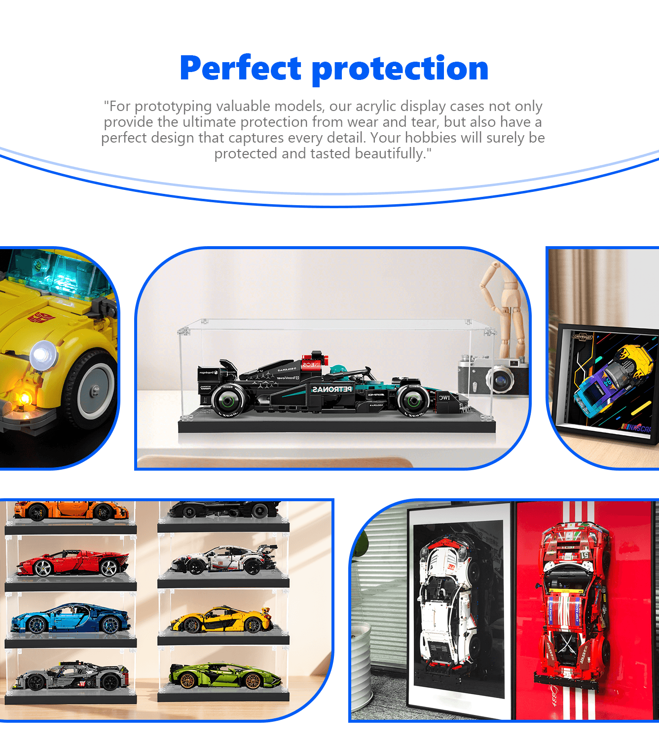 LEGO AMG F1 W15 Display Case (1:32 Scale) - Perfect for Showcasing Model 77244 - Ideal for Collectors, Home Decor & Office Display