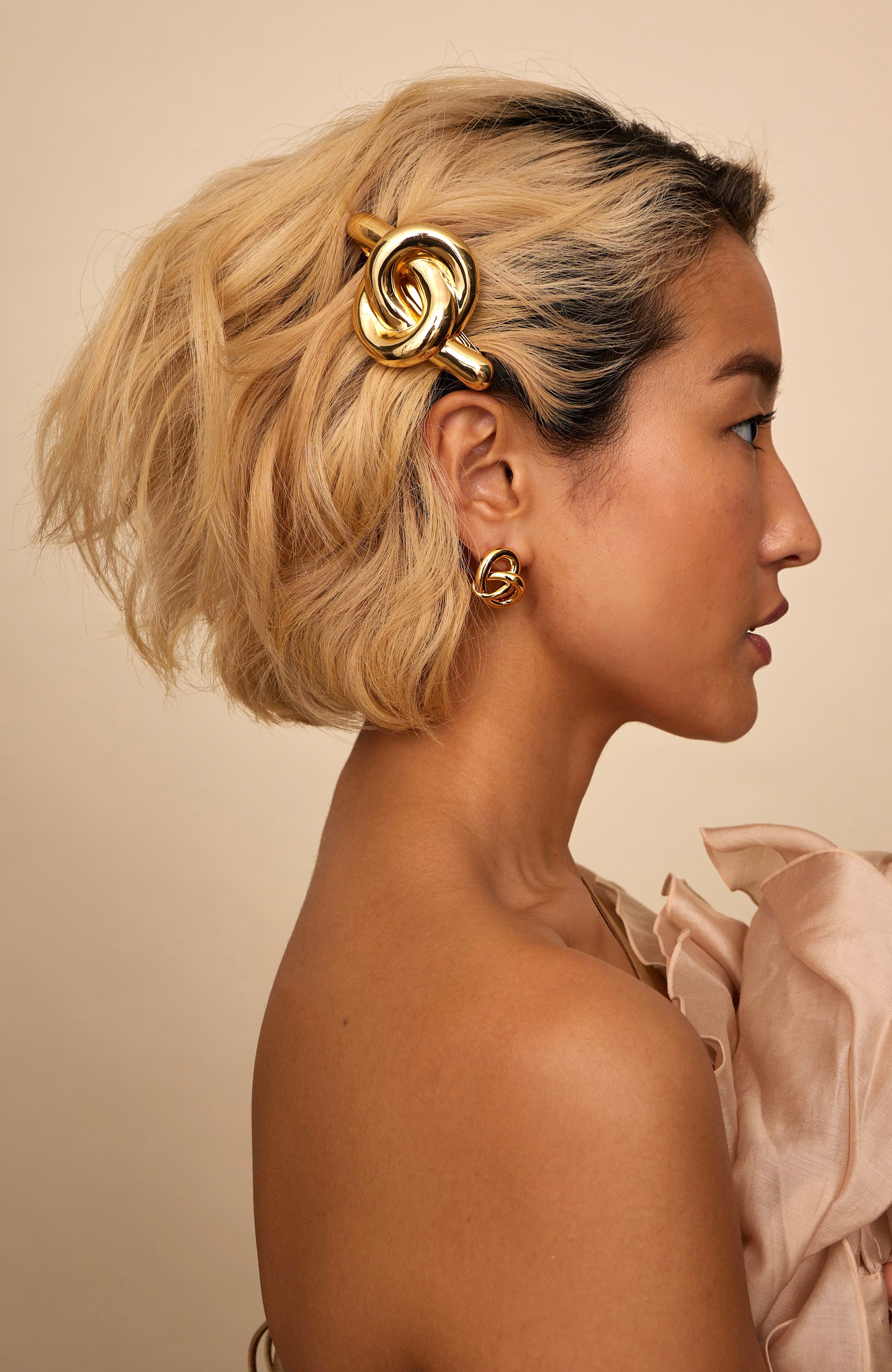 Glossy Knot Stud Earrings for Women - Elegant Gold/Silver Fashion Jewelry Gifts for Birthday, Anniversary & Everyday Wear