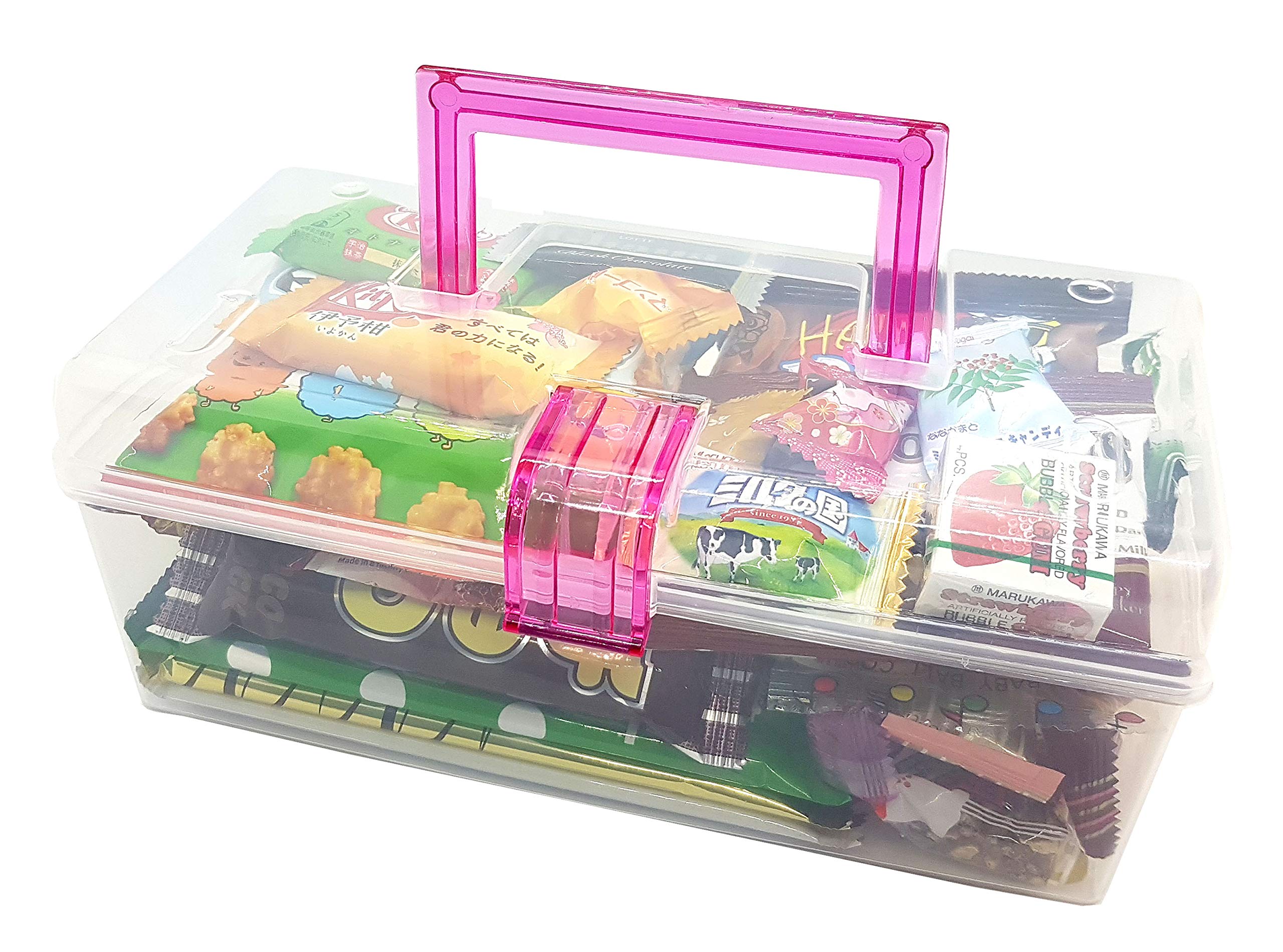 Japanese Dagashi Snacks Assorted Gift Box - 40-Piece Variety Pack in Reusable Tote Box | Perfect for Parties, Gifts & Anime Lovers