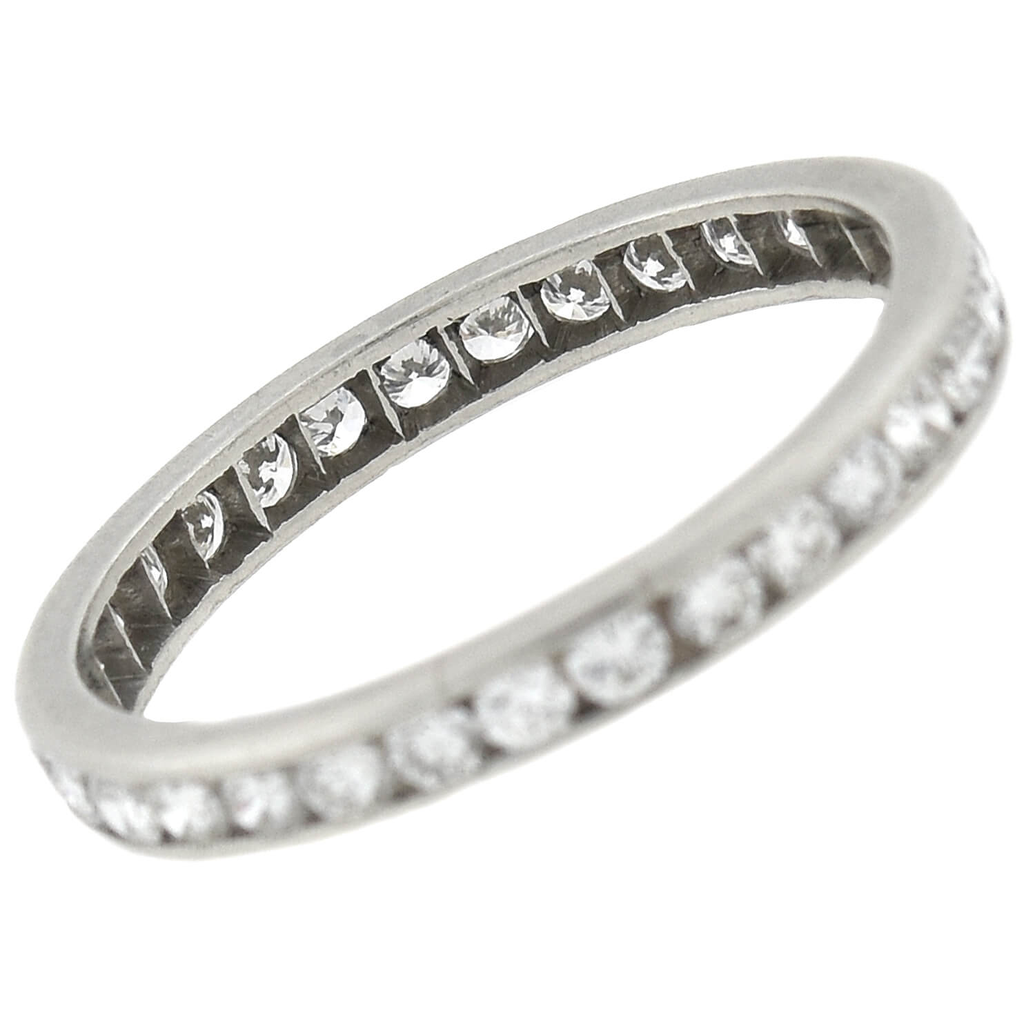 Vintage Platinum Diamond Eternity Band Ring - 1.25 Carat Total Weight (CTW) - Timeless Wedding Band, Anniversary Gift, Luxury Jewelry for Women - Perfect for Engagements, Weddings & Special Occasions