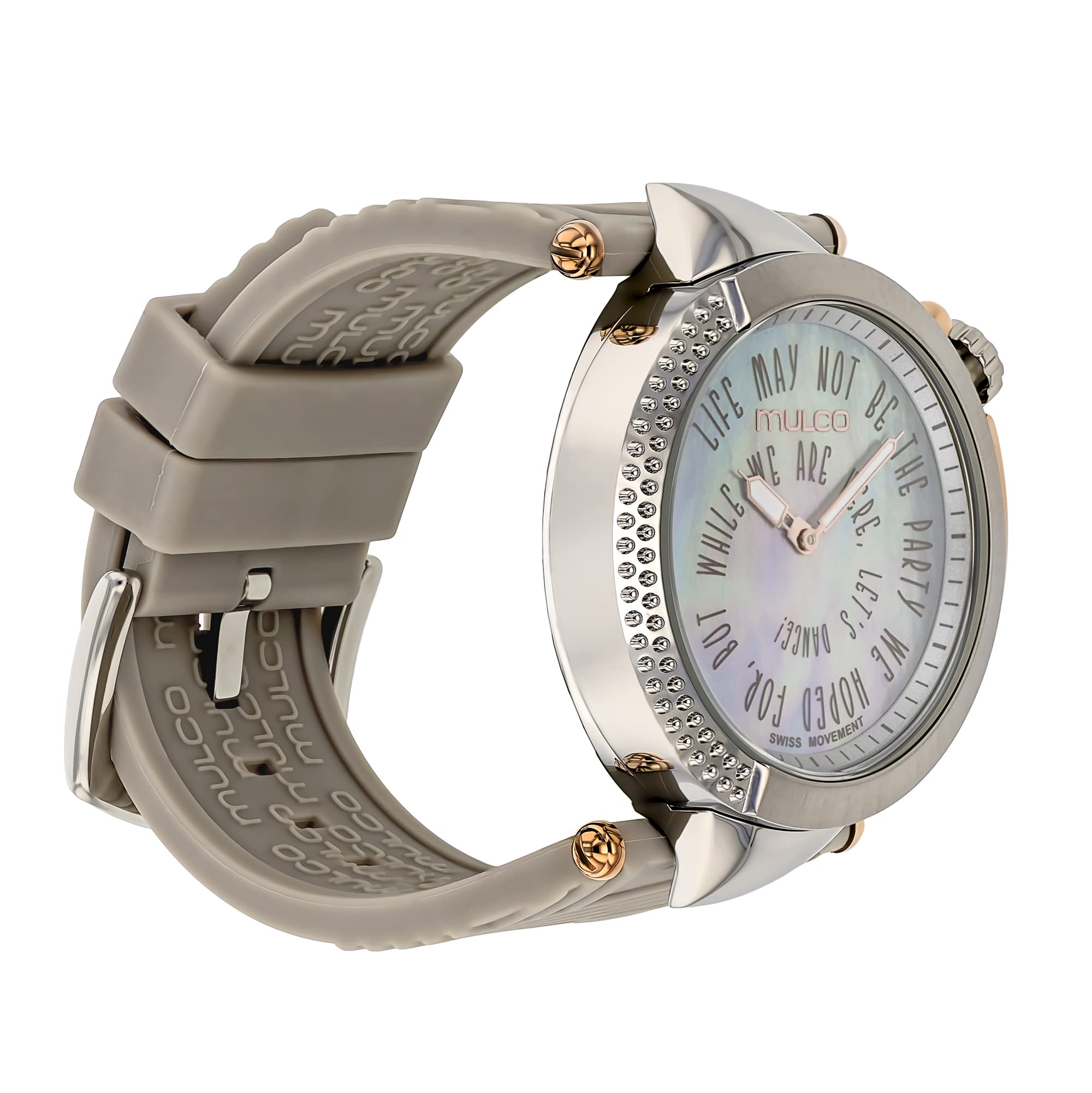 Elegant MULCO Silicone Women's Watch with Quartz Analog Movement - Rose Gold & Stainless Steel Case, Scratch-Resistant Mineral Crystal, Water Resistant - Perfect for Casual Wear, Office & Outdoor Activities