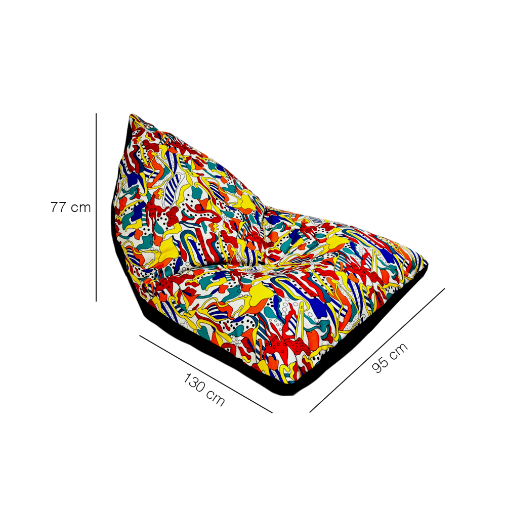 Premium Flow Pattern Bean Bag Chair - Ultra Soft & Comfortable for Kids, Teens & Adults - Perfect for Lounging, Gaming, Reading & Relaxing in Bedroom, Living Room or Dorm