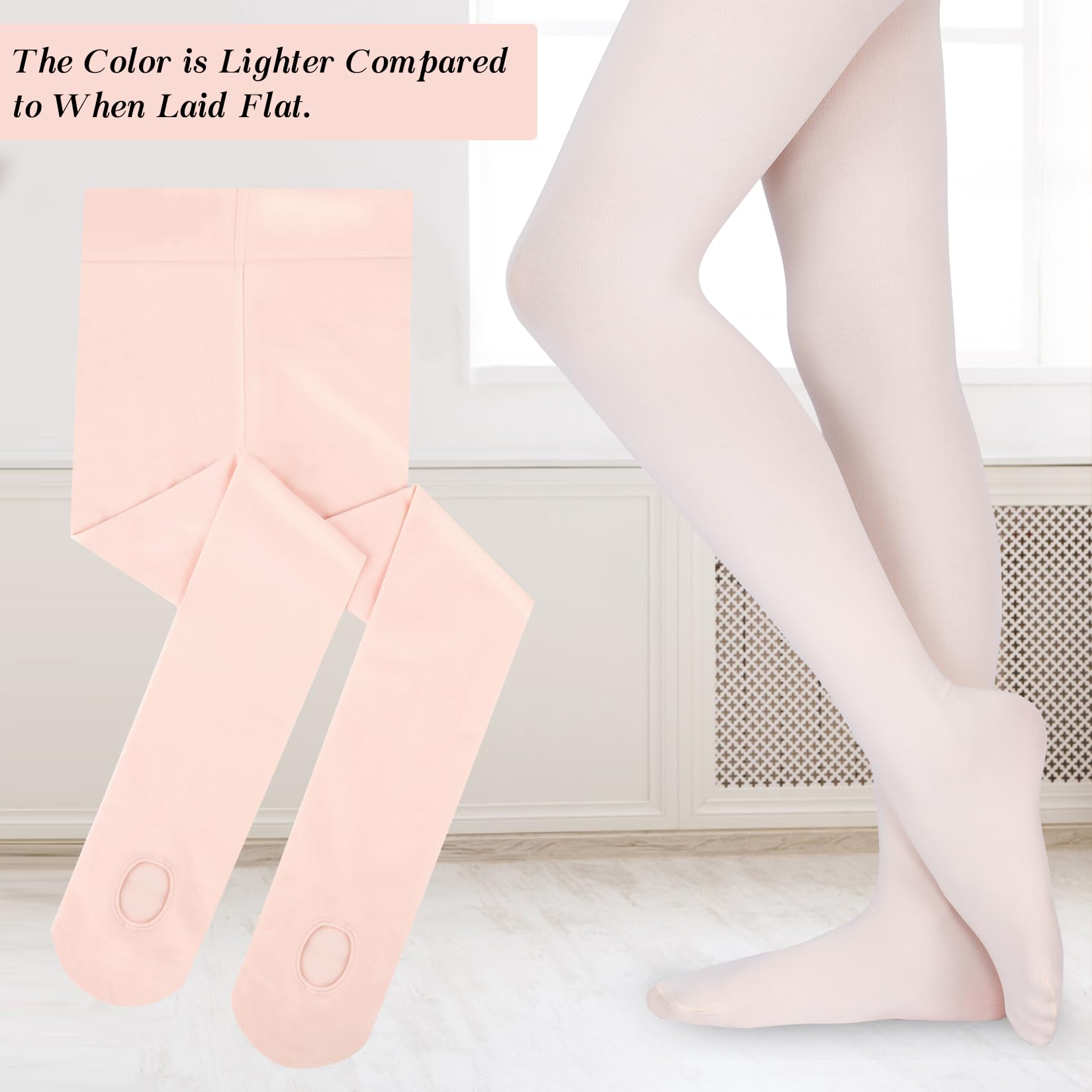 HiDance Women's Ballet Dance Tights - Ultra Soft Convertible Footed Tights & Stockings for Ballet, Jazz, Contemporary Dance | Perfect for Dance Class, Performances & Practice
