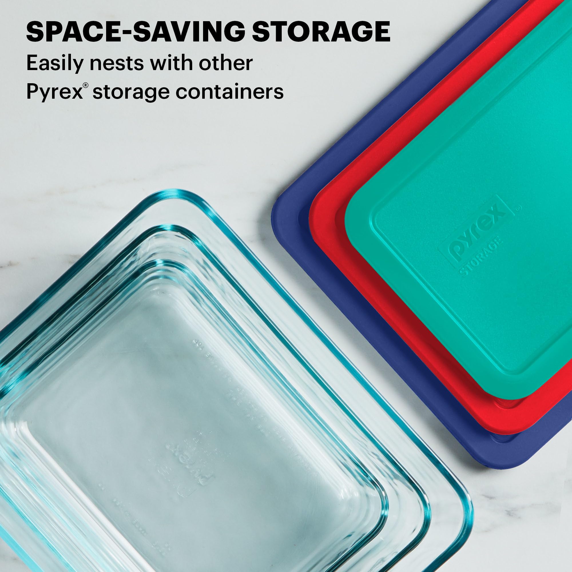 Pyrex Simply Store 5-Pack Glass Food Storage Containers with Lids - 3, 6 & 11-Cup Mixed Sizes, BPA-Free, Microwave & Dishwasher Safe - Perfect for Meal Prep, Leftovers, and Pantry Organization
