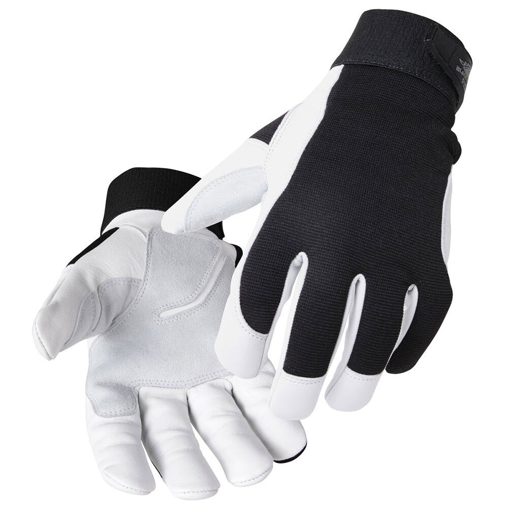 Black Stallion GX3020 BW LRG Flexhand Grain Goatskin Mechanics Gloves - Large Size, Durable Work Gloves for Automotive Repair, Construction & Heavy Duty Tasks