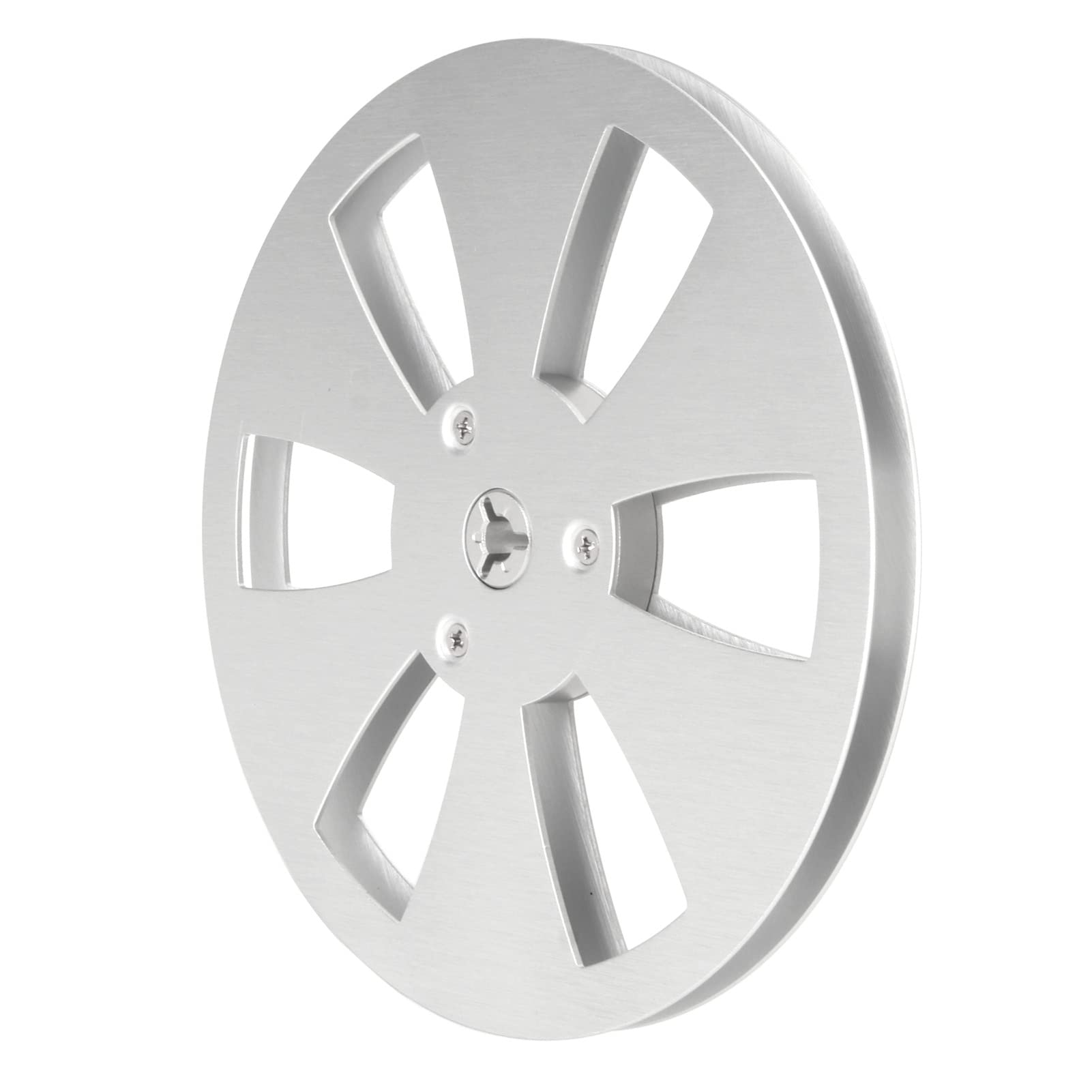 OUSIKA 1/4 Inch 7 Inch Empty Tape Reel - 6 Hole Universal Open Reel for Sound Tape - Aluminum Take Up Reel for Reel to Reel Machines - Small Nab Opening - Perfect for Audio Recording, Tape Transfer & Vintage Equipment Repair